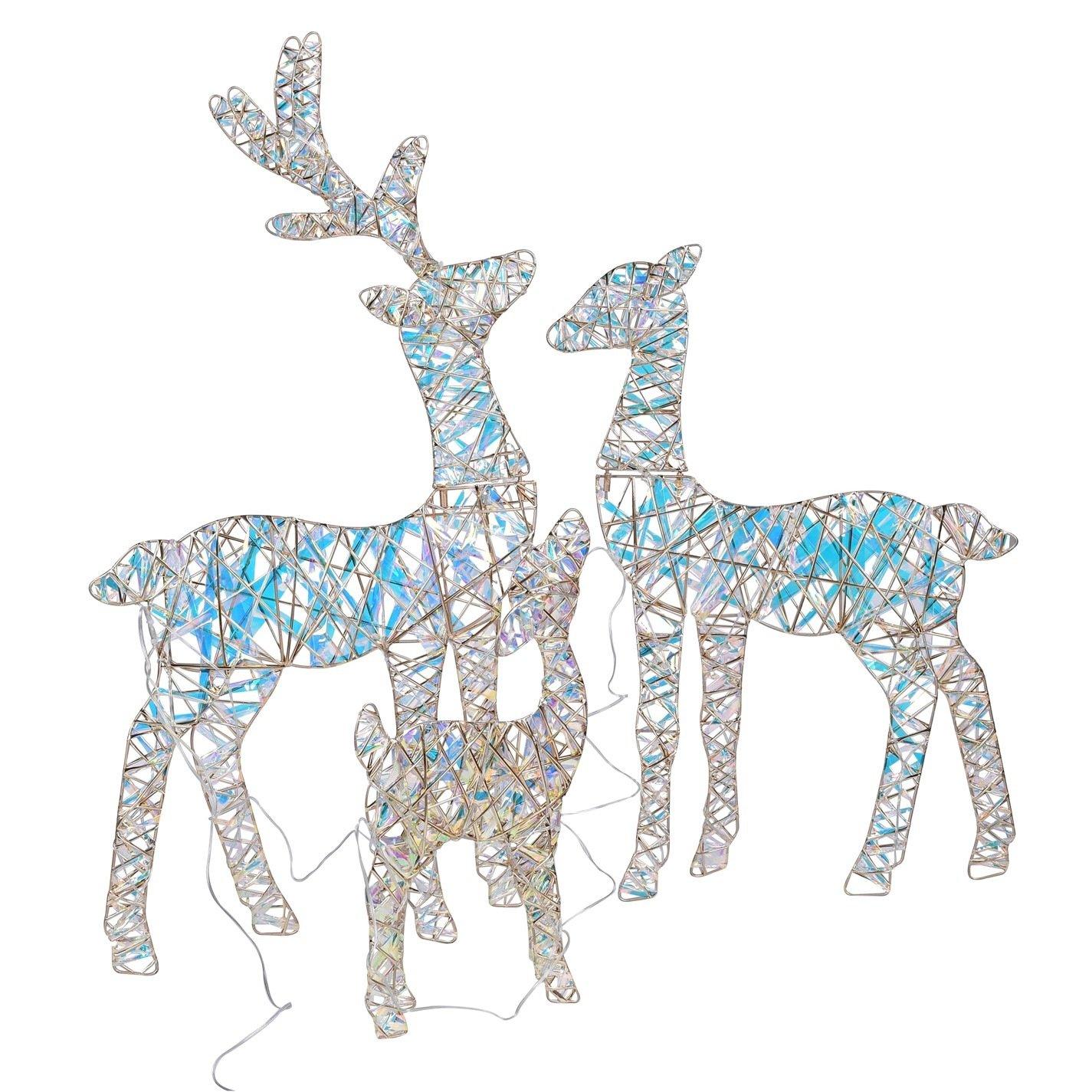 Gold Holo - The Spirit Of Christmas - Holographic Reindeer Family - 3