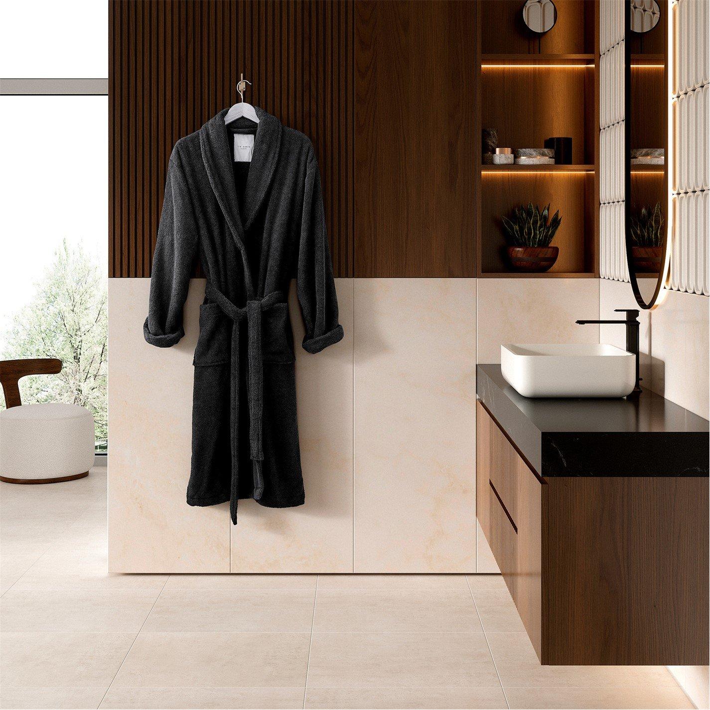 Black - Ted Baker Home - Cotton Towel Bathrobe - 2