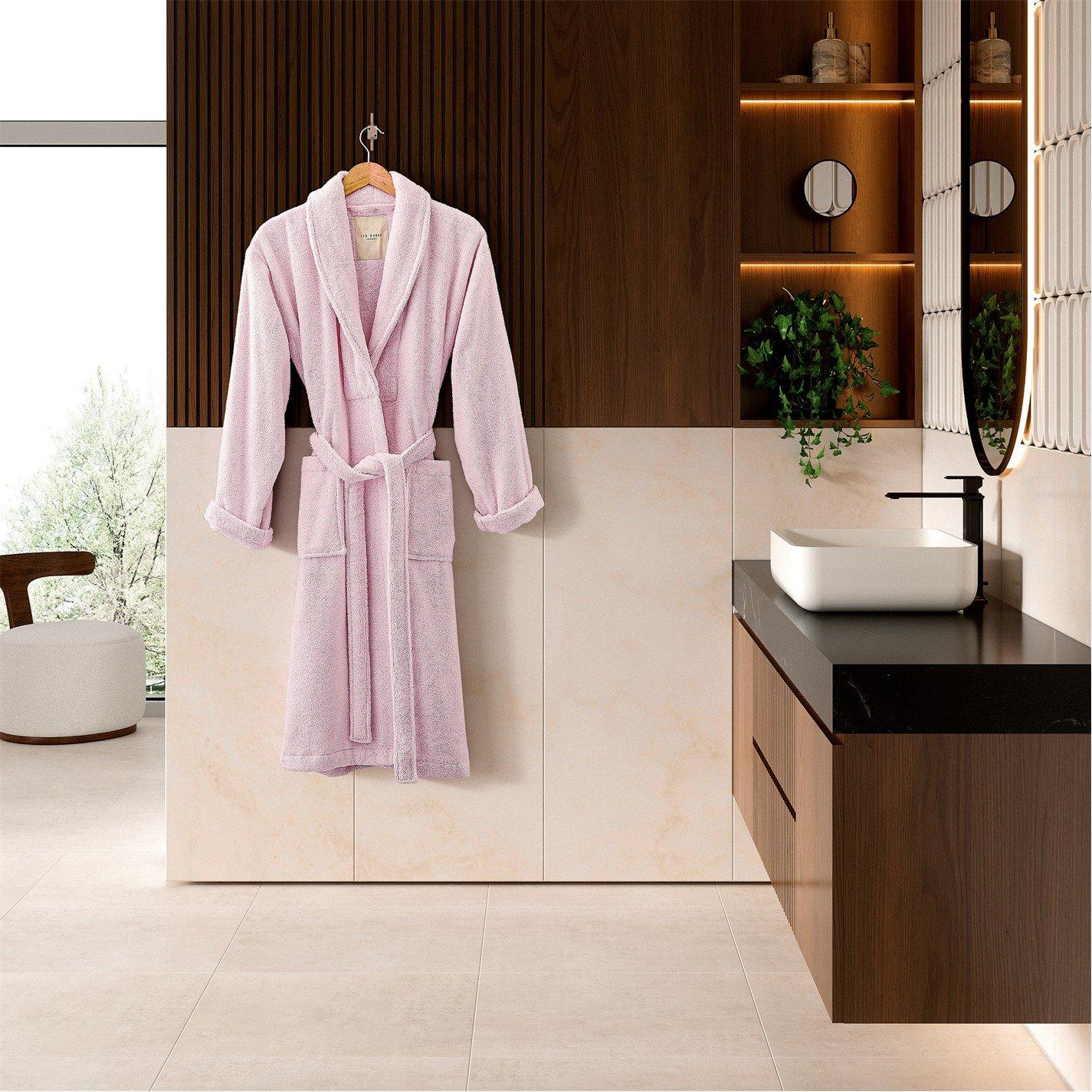 Soft Pink - Ted Baker Home - Cotton Towel Bathrobe - 2