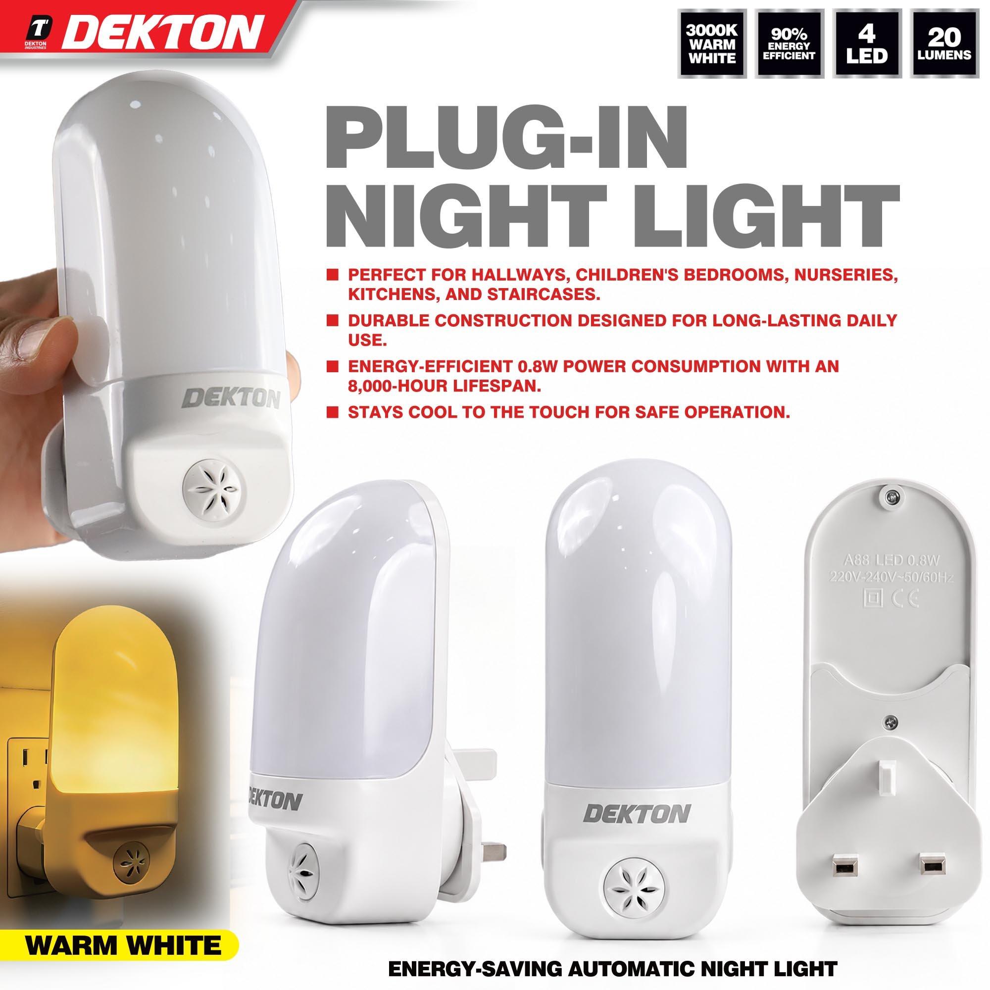 Hvid - Dekton - Dekton Plug In Night Light - 4