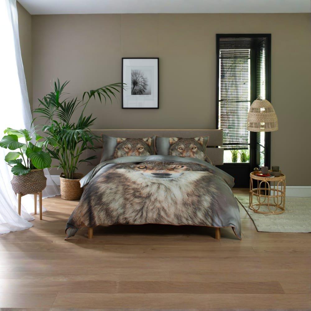 Grey - Deyongs - Wolf Duvet Cover - 1