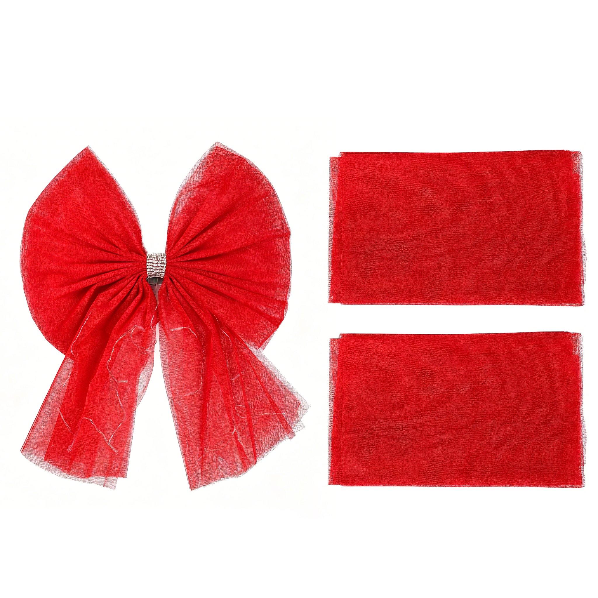Red - The Spirit Of Christmas - Light Up Door Bow - 2