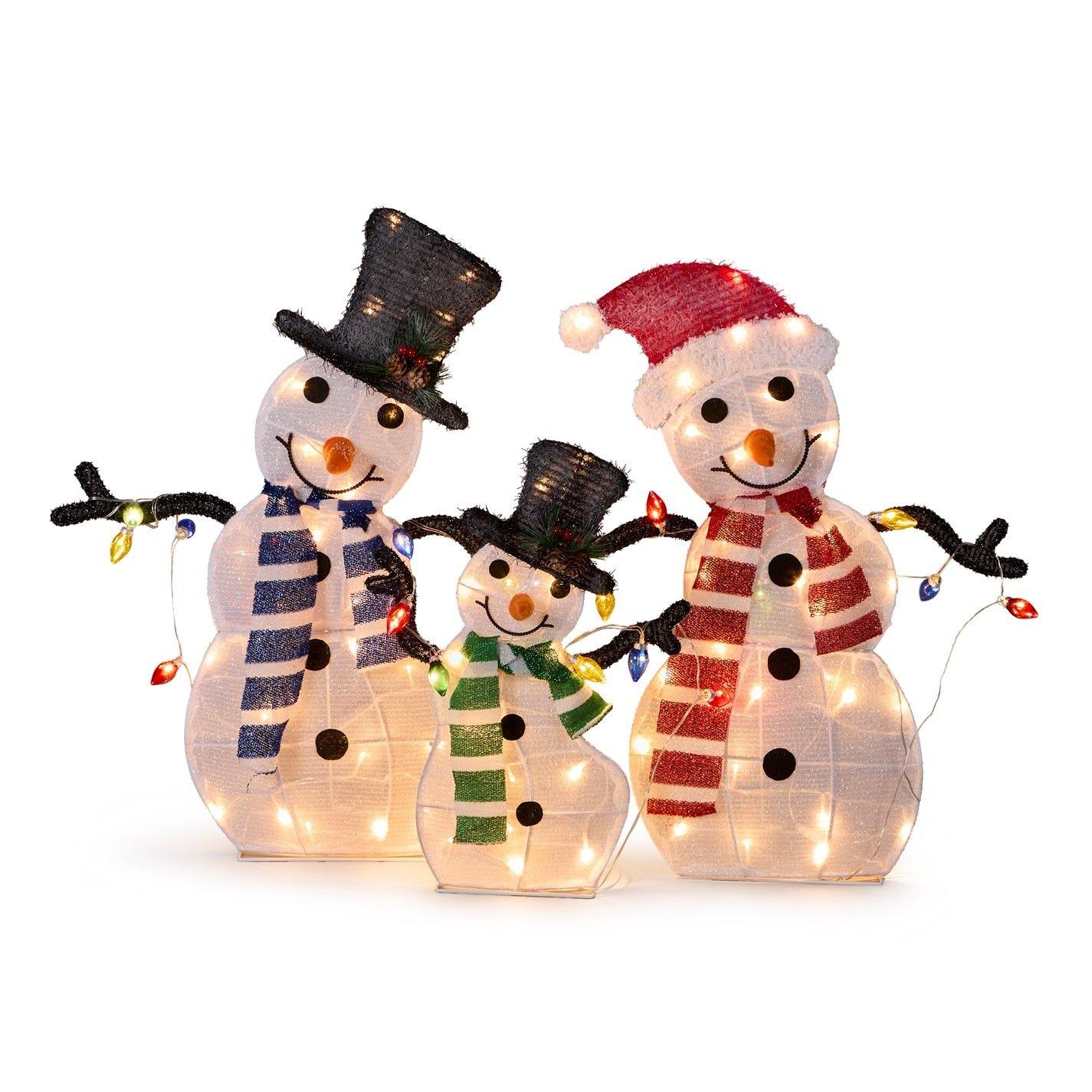 White - The Spirit Of Christmas - SOC Outdoor Snowman Family Light - 3