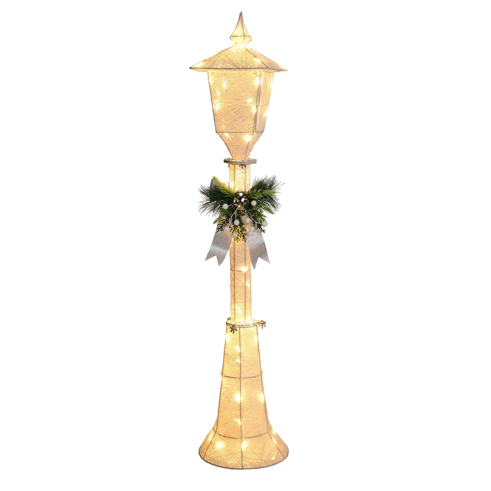 White - The Spirit Of Christmas - Outdoor Light Up Lampost - 3