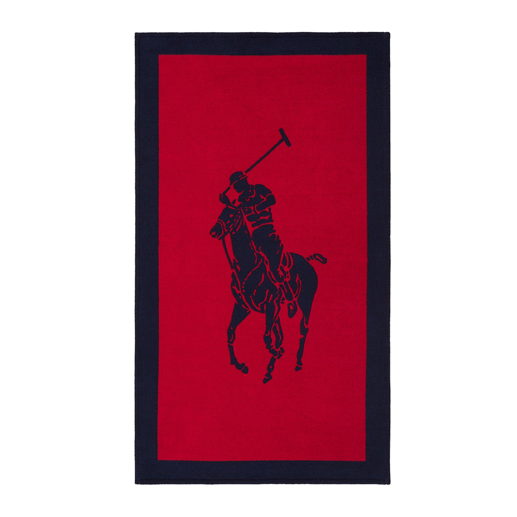 Navy Red - Ralph Lauren Home - Polo Jacquard Beach Towel - 1