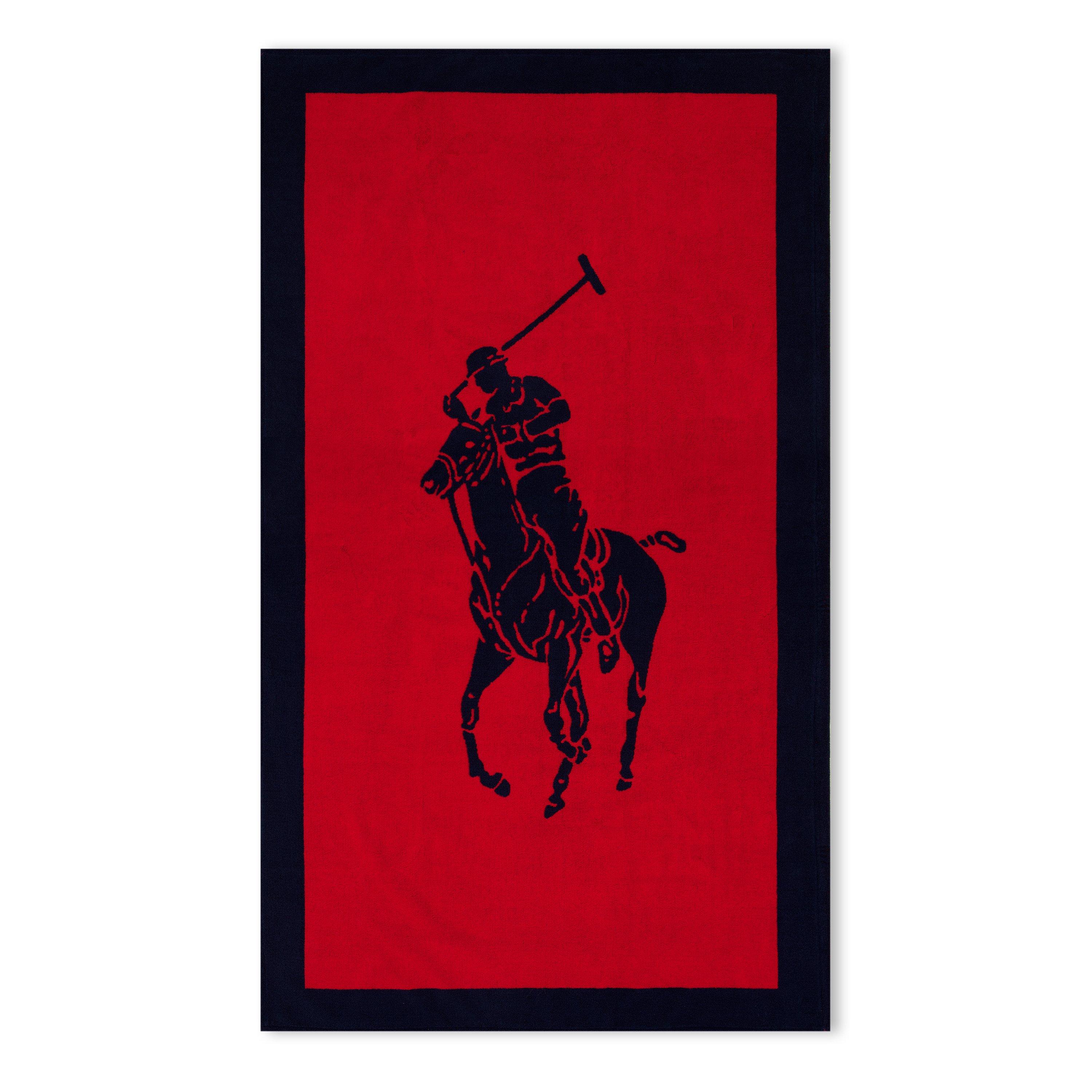 Navy Red - Ralph Lauren Home - Polo Jacquard Beach Towel - 1