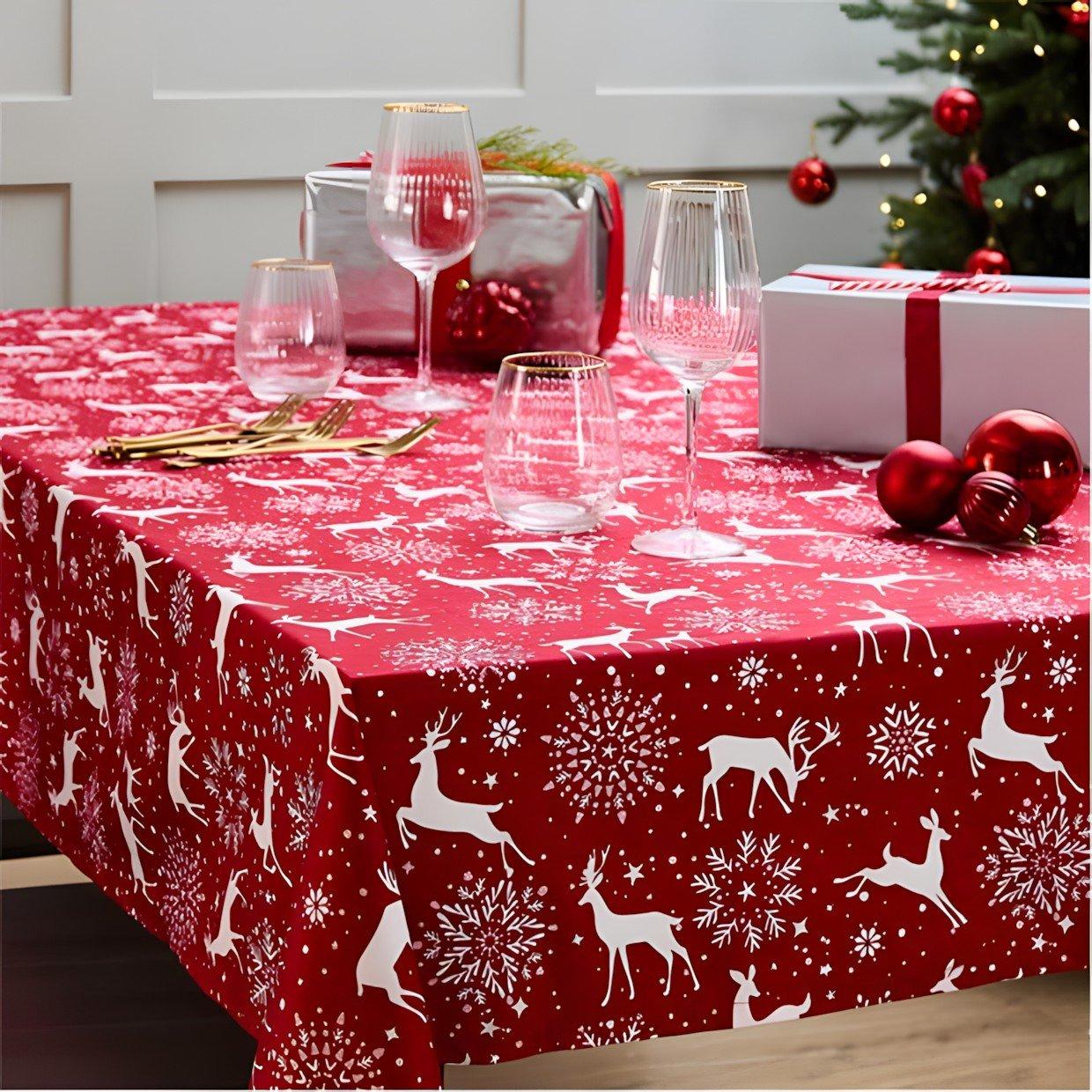 Reindeer - The Spirit Of Christmas - Table Cloth 54 Reindeer One Size - 2