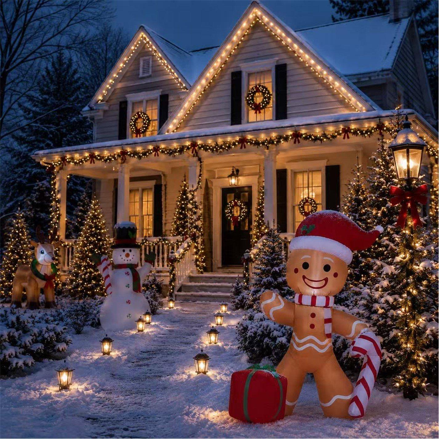 Gingerbread - The Spirit Of Christmas - 4ft Inflatable Gingerbread Man - 1