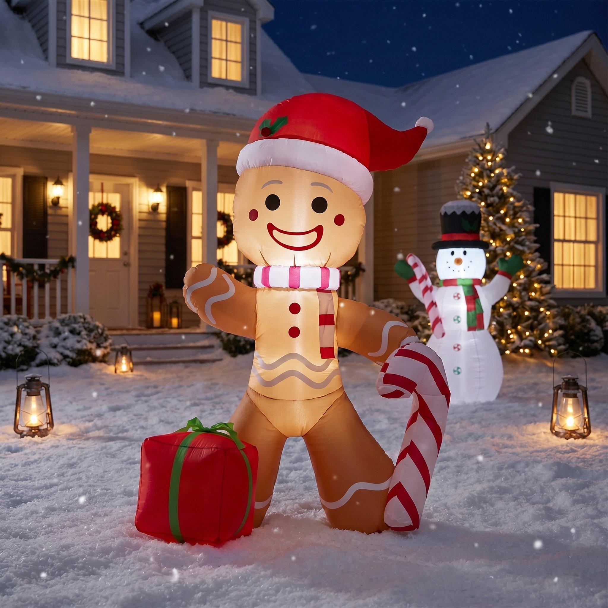 Gingerbread - The Spirit Of Christmas - 4ft Inflatable Gingerbread Man - 3