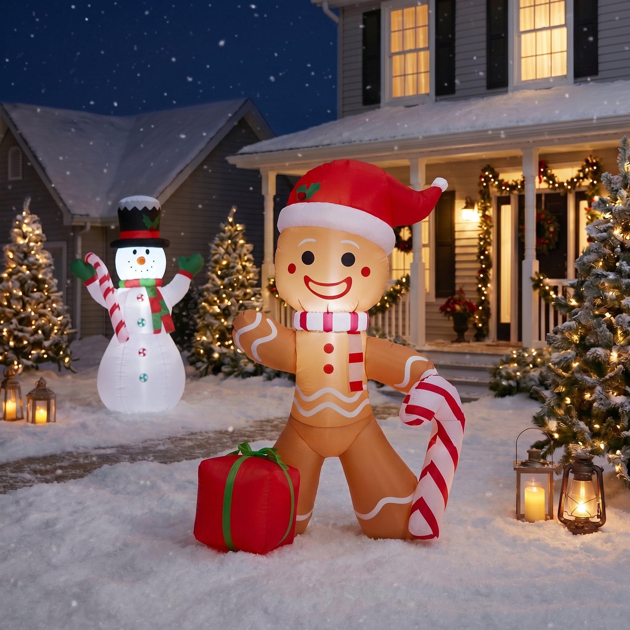 Gingerbread - The Spirit Of Christmas - 4ft Inflatable Gingerbread Man - 4