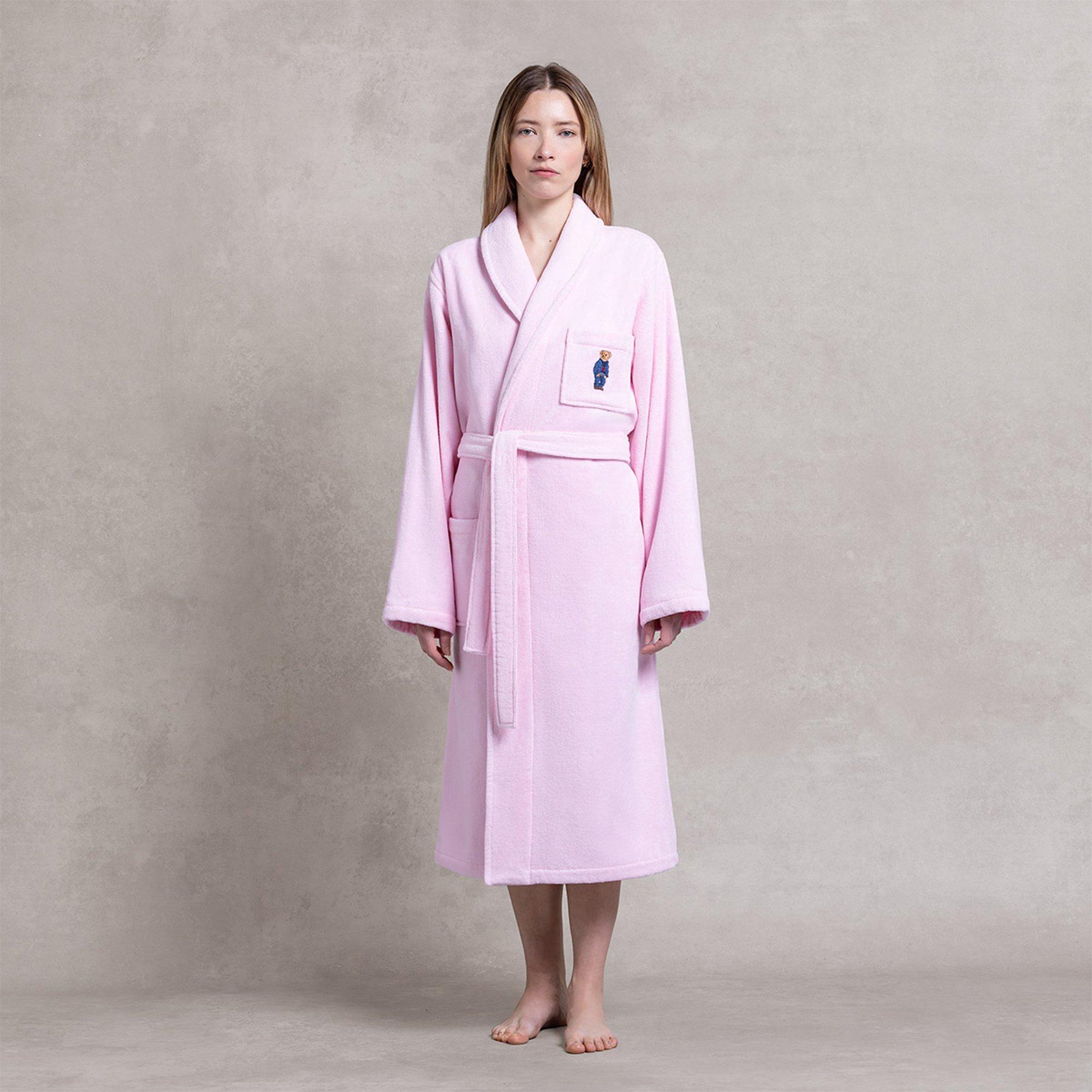 Pink - Ralph Lauren Home - Denim Bear Bathrobe - 4