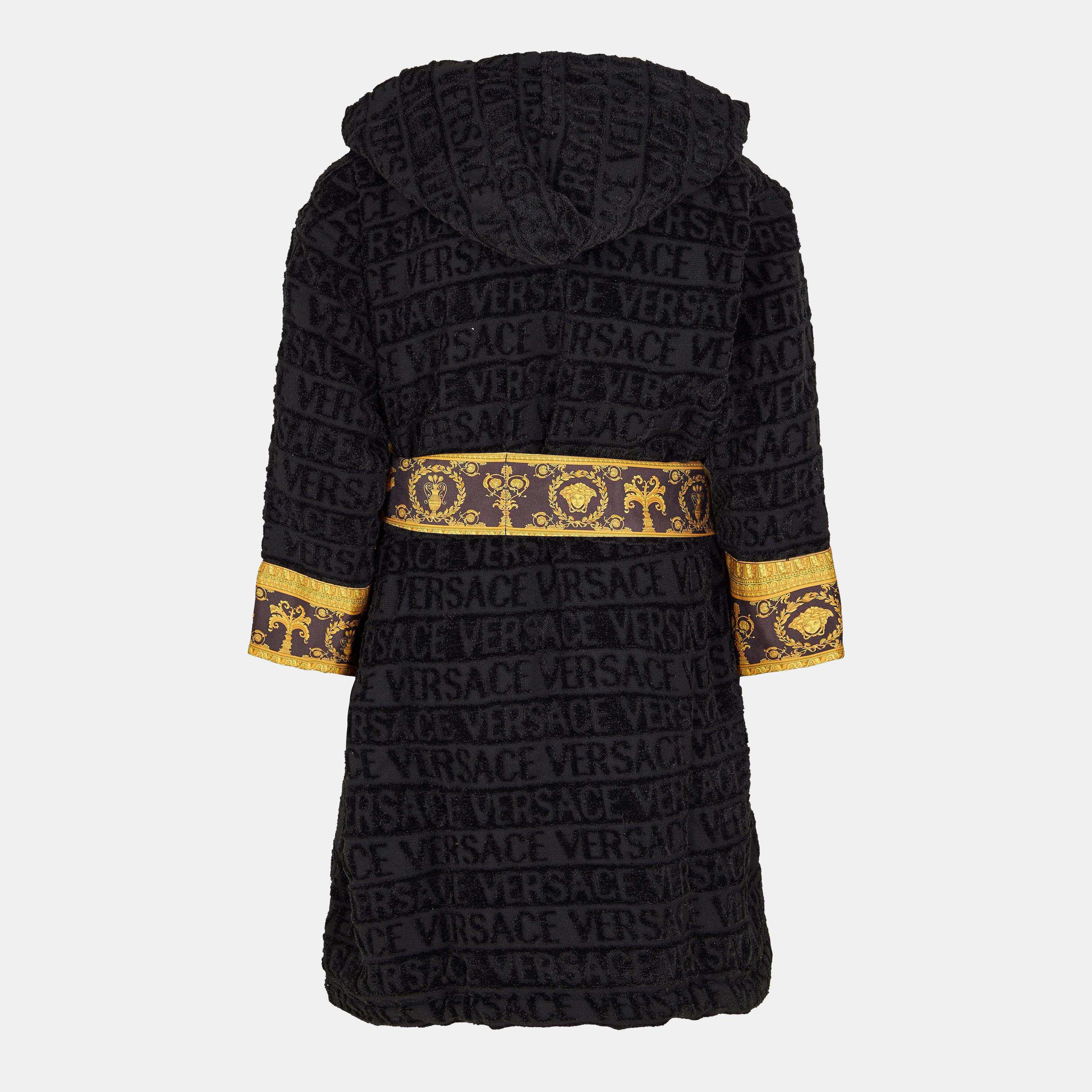 Black - Versace Home - Kids Baroque Bathrobe - 2