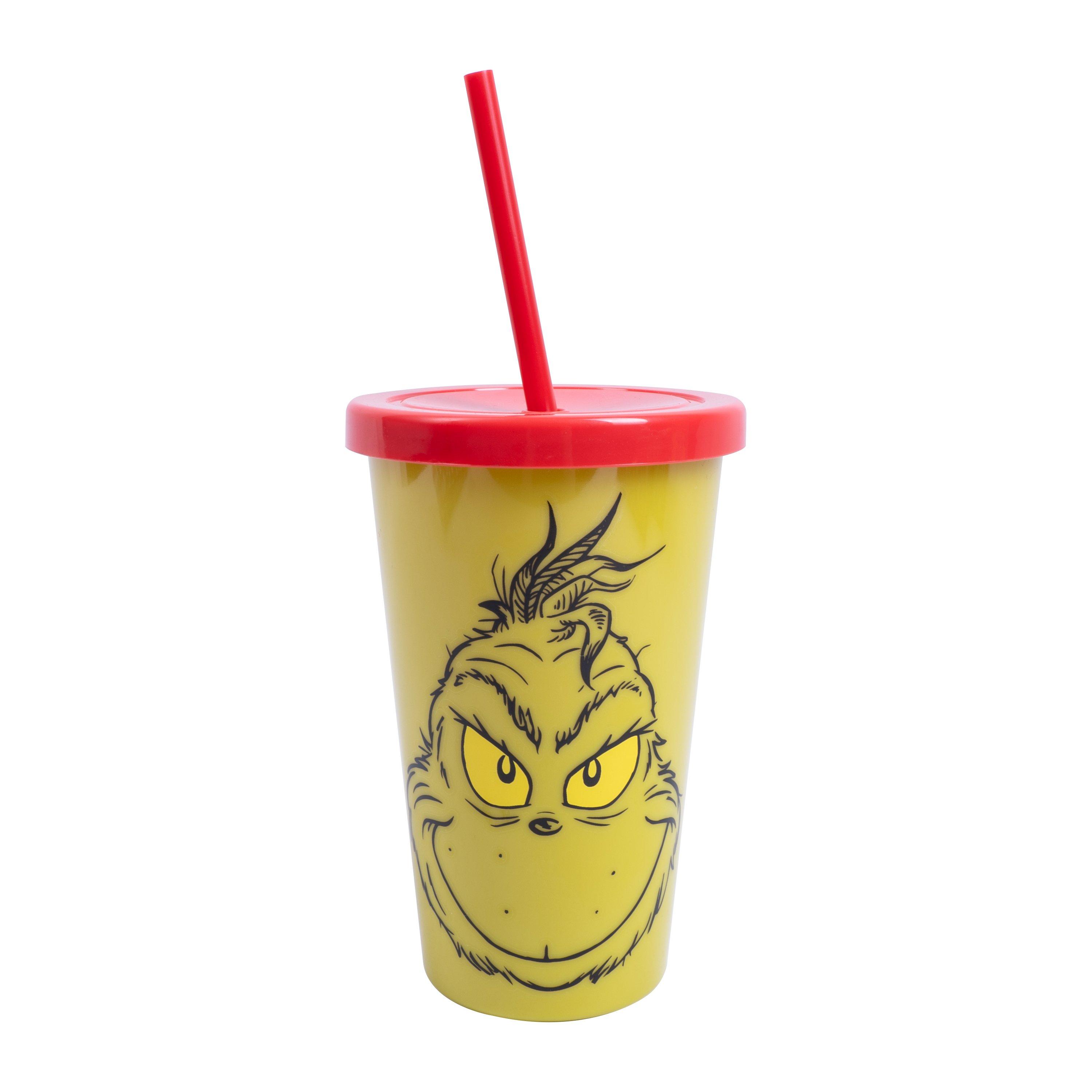 Grøn - Grinch - 580ml Straw Tumbler Novelty Gift - 2