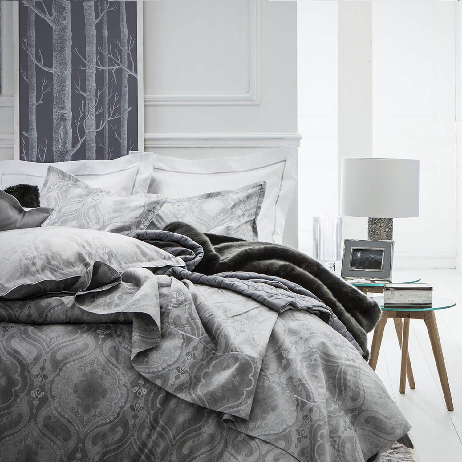 Silver - Alexandre Turpault - Namaste Duvet Cover - Silver - 2