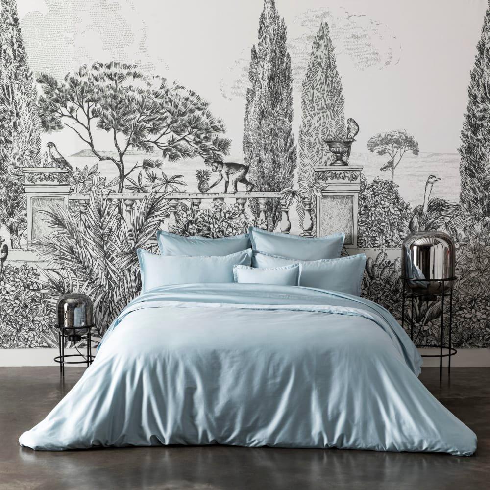 Baltic Blue - Alexandre Turpault - Alexandreturpault Teophile Organic Cotton Sateen Duvet Covers - 2