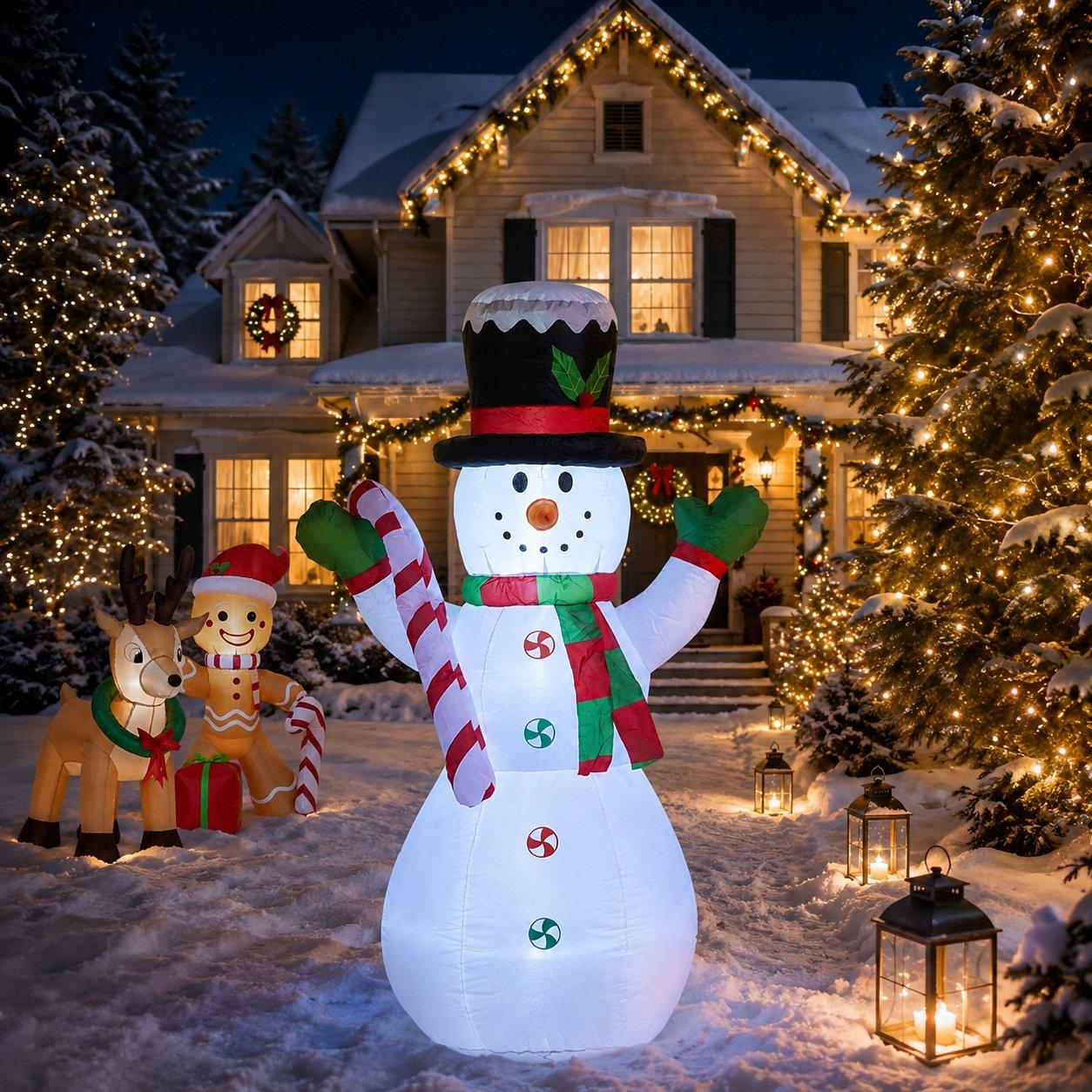 Snowman - The Spirit Of Christmas - 4ft Inflatable Snowman - 1