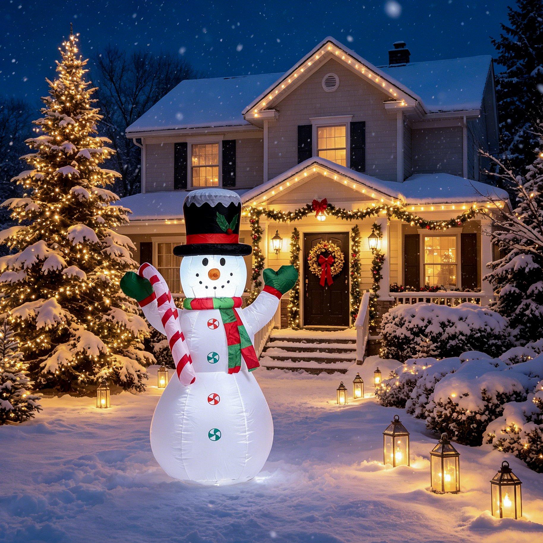 Snowman - The Spirit Of Christmas - 4ft Inflatable Snowman - 2