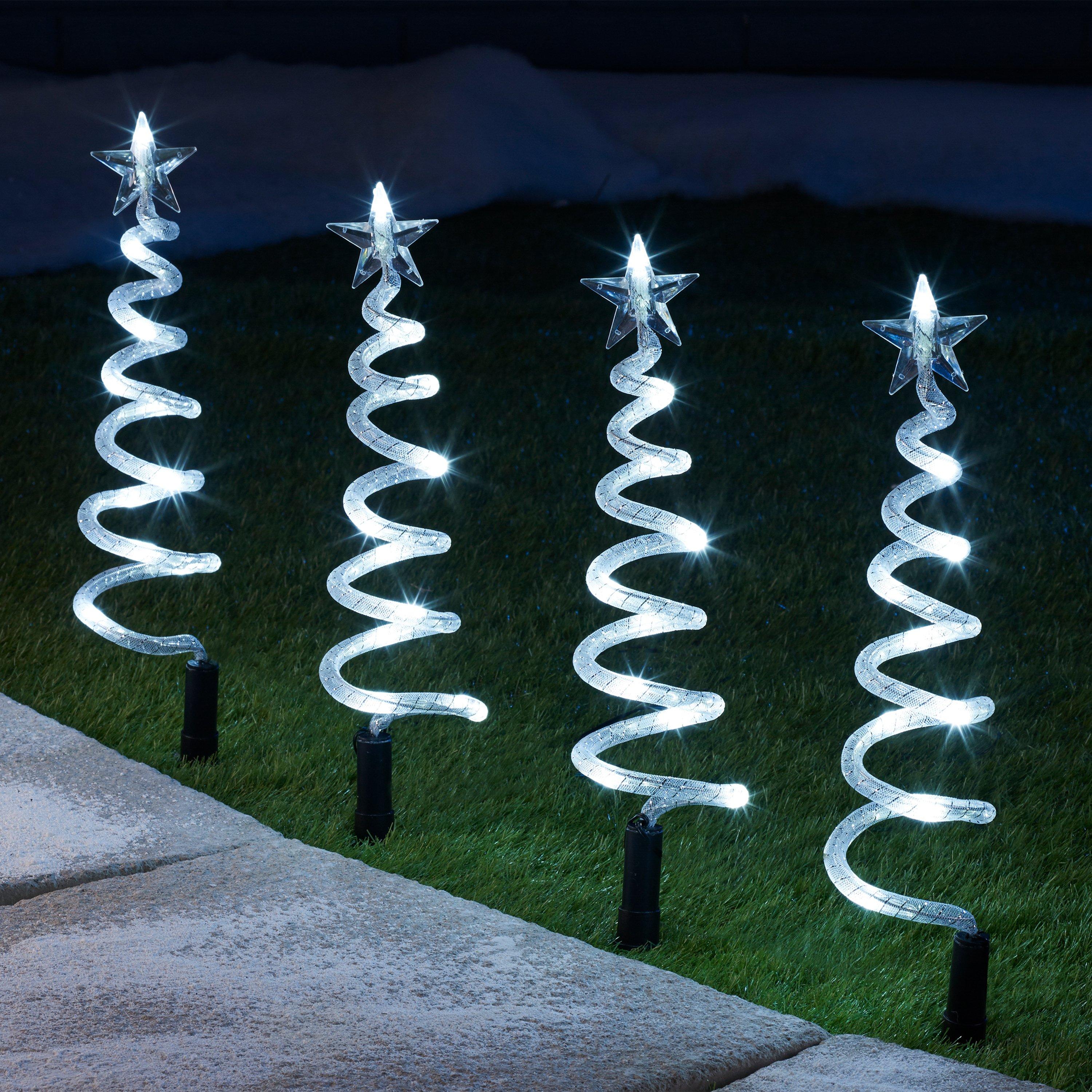 The Spirit Of Christmas 4 Piece Spiral Tree Lights