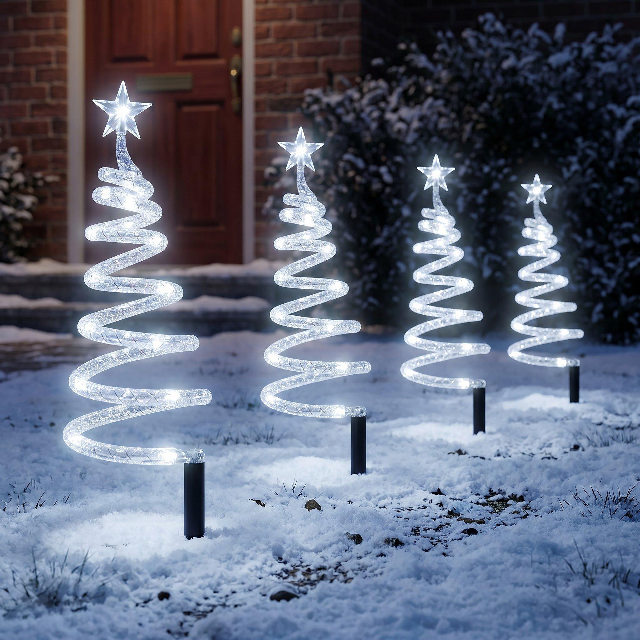 Trees - The Spirit Of Christmas - 4 Piece Spiral Tree Lights - 3