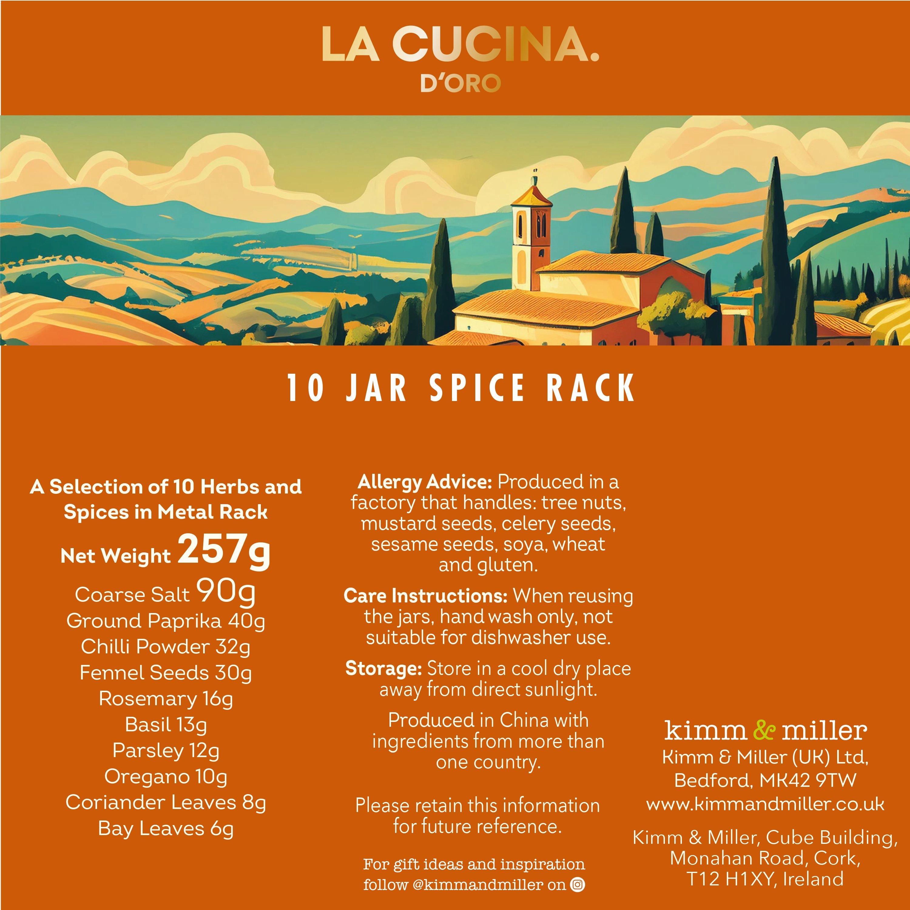 Chrome - Kimm and Miller - Cucina 10 Jar Spice Rack - 4