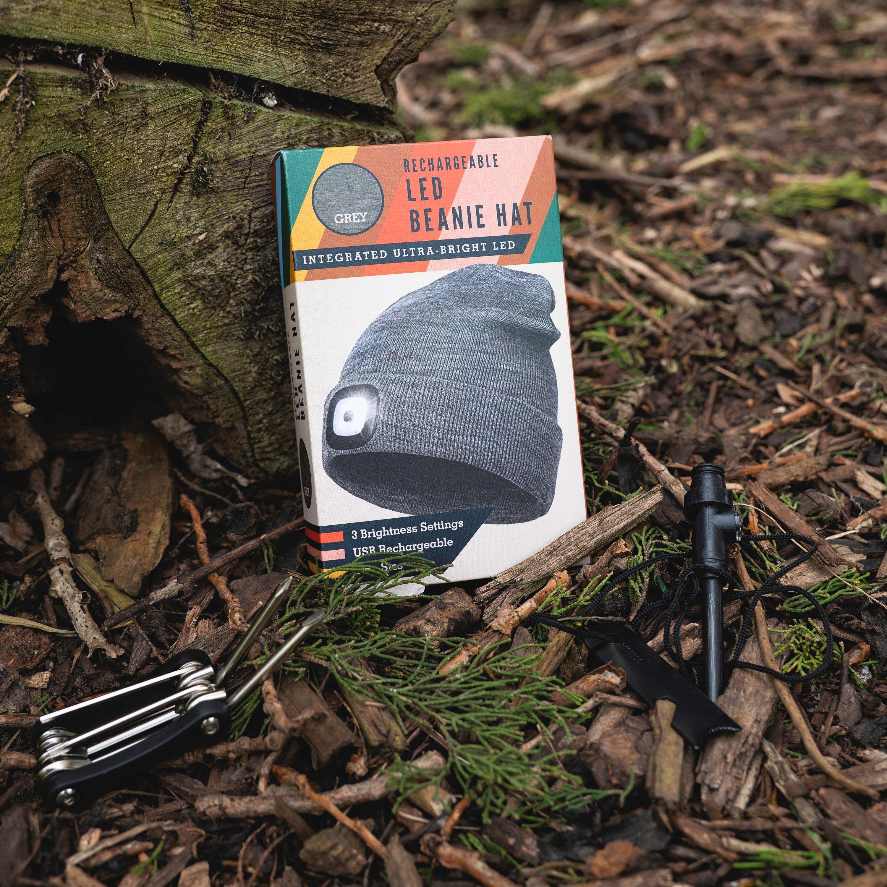 Grey - Fizz Creations - LED Rechargeable Beanie Novelty Gift - 2