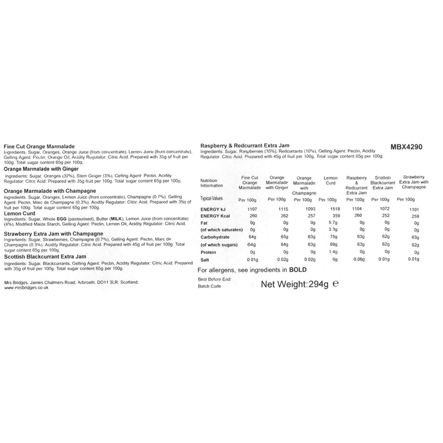 Jams - Mrs Bridges - Bridges - 7 Days Preserves - 2