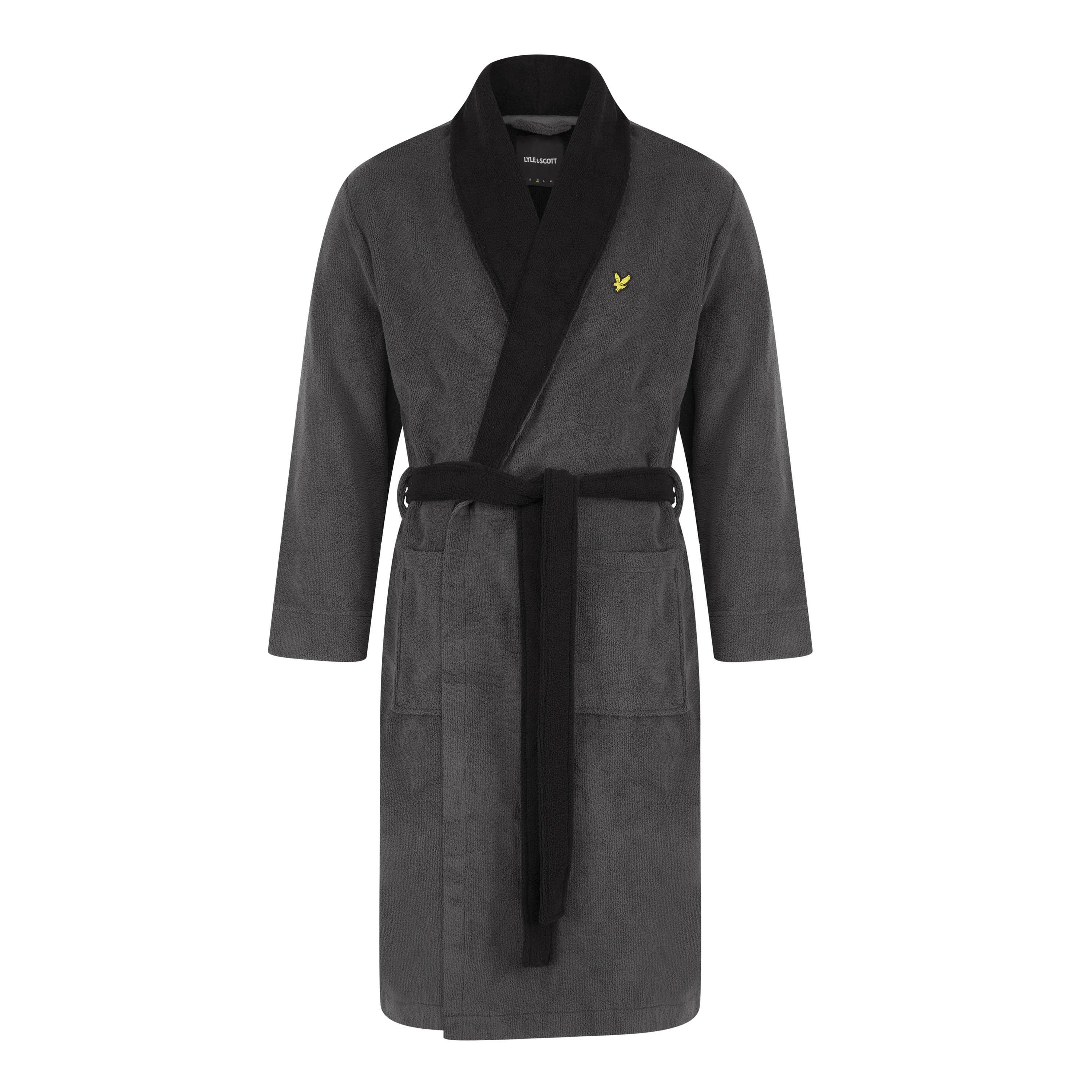 Lyle and Scott Men's Contrast Trim Absorbent Towel Dressing Gown