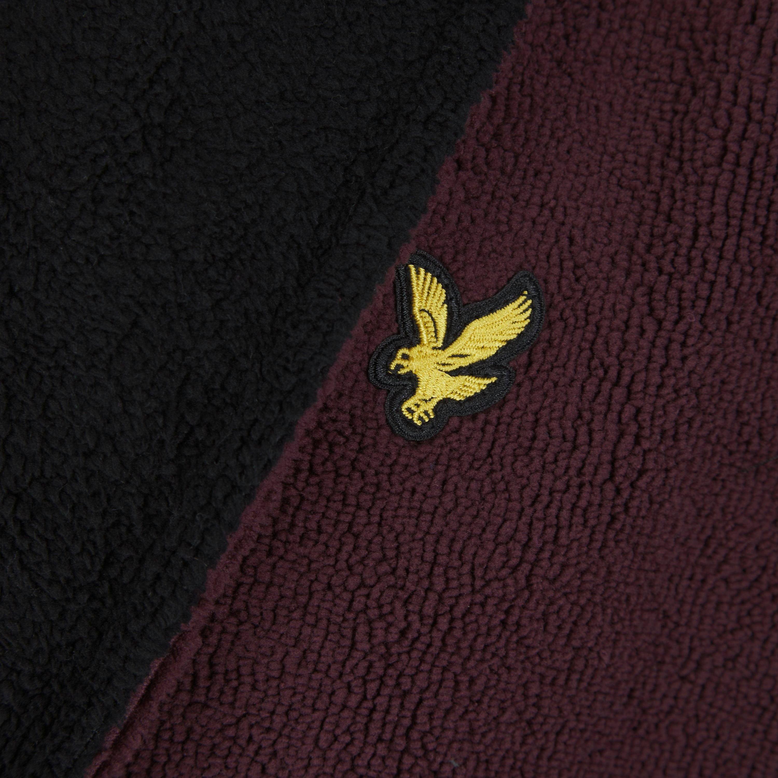 Winetasting/Blk - Lyle and Scott - Men's Contrast Trim Absorbent Towel Dressing Gown - 2