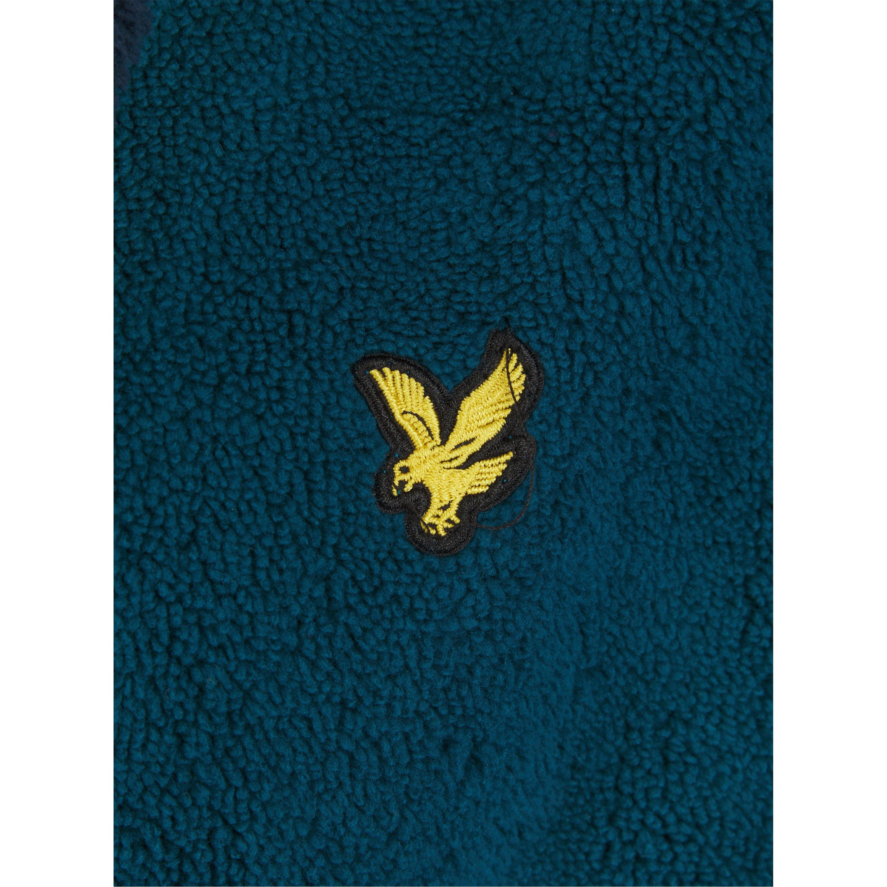 Blue/Pct - Lyle and Scott - Contrast Trim Towel Dressing Gown - 2