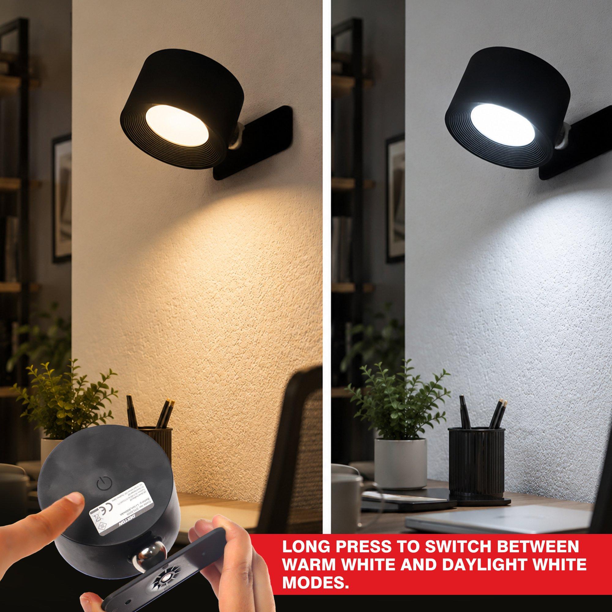 Black - Dekton - Dekton Rechargeable Magnetic Wall Light - 7