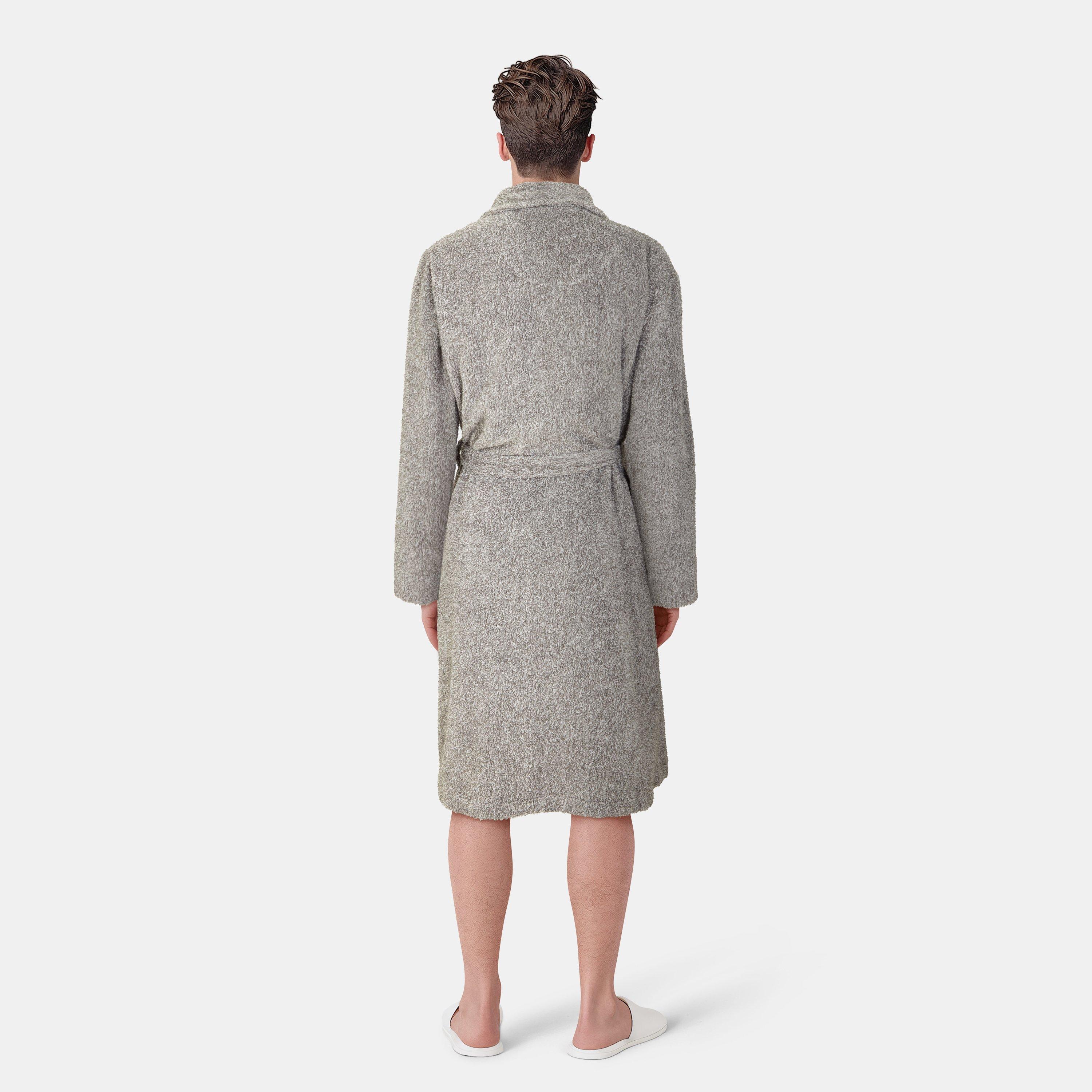 Grå Marl - Lyle and Scott - Men's Towelling Bathrobe - 4