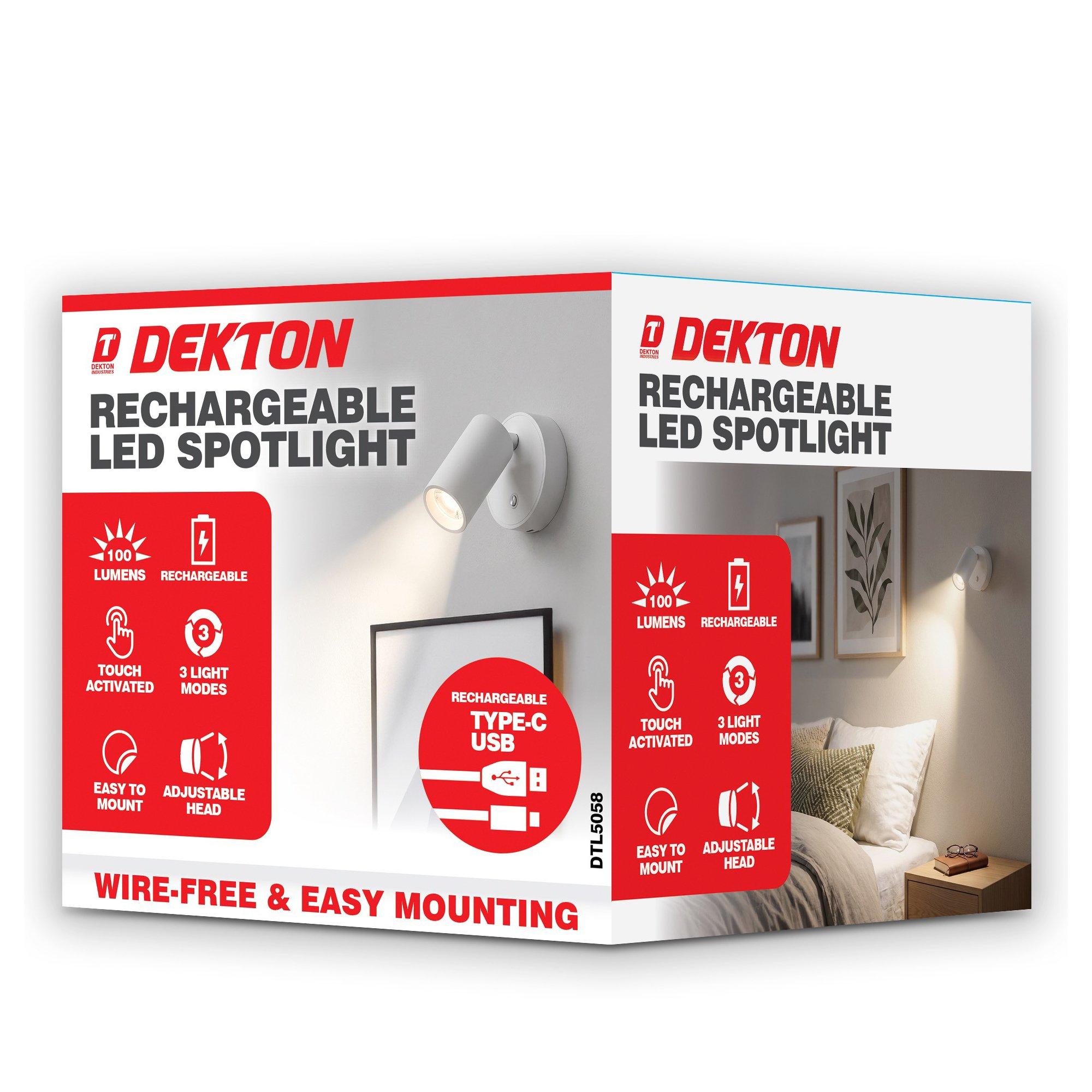Wit - Dekton - Dekton Rechargeable LED spotlight