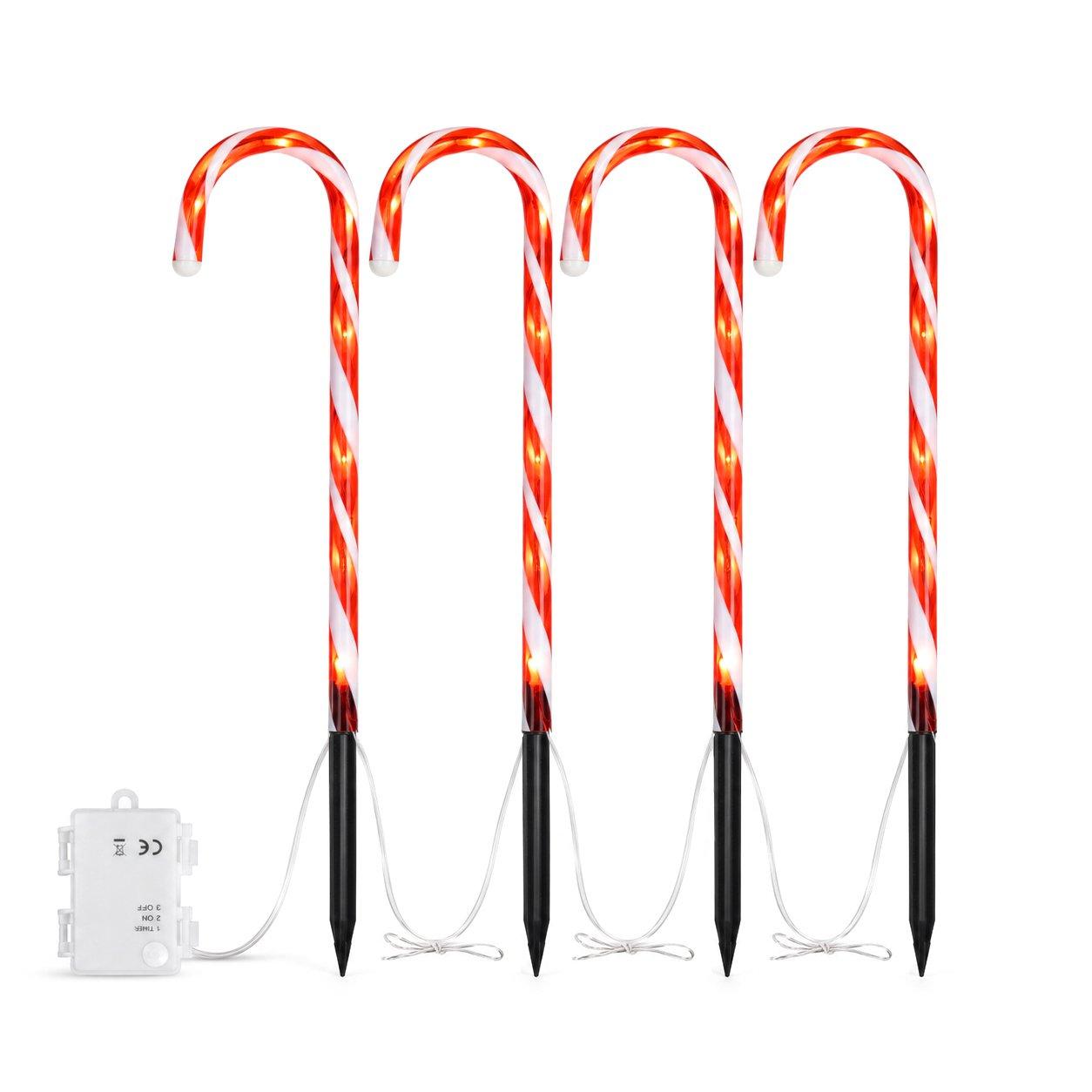 Bengala de açúcar - The Spirit Of Christmas - 4 piece Candy Cane Stake Lights - 2