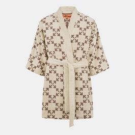 Off White Unisex Bathrobe