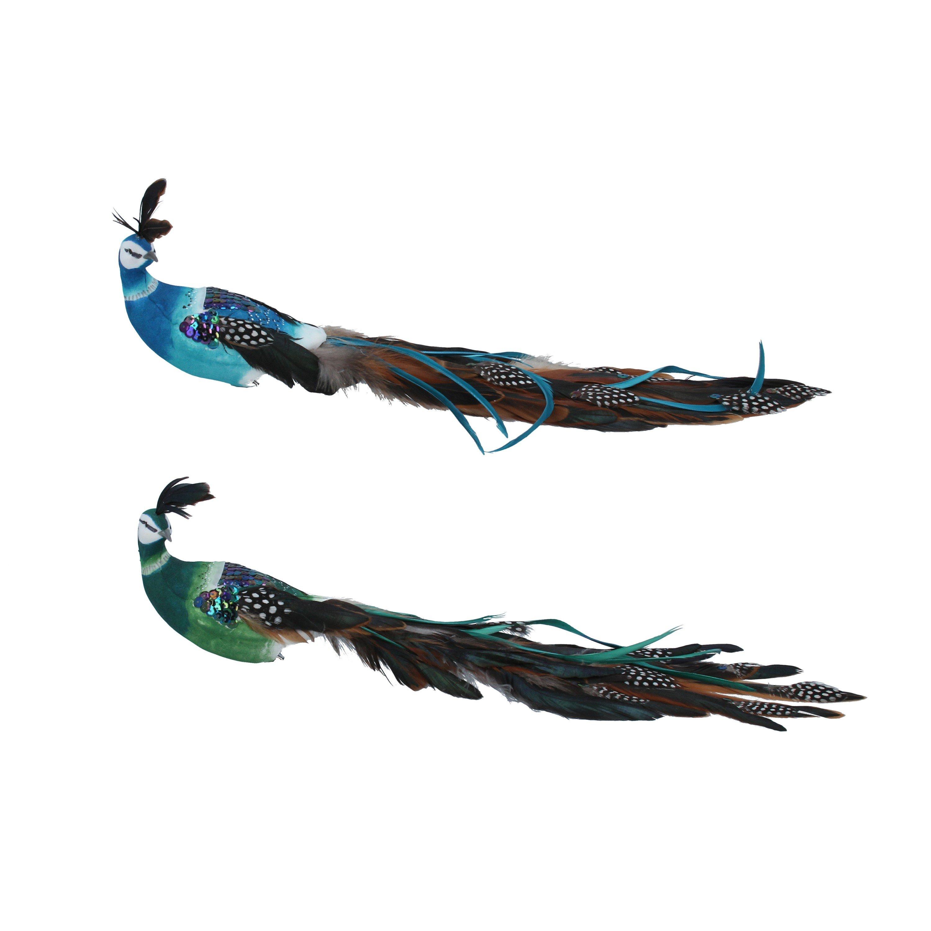 Green - Gisela Graham - Peacock Single Decoration