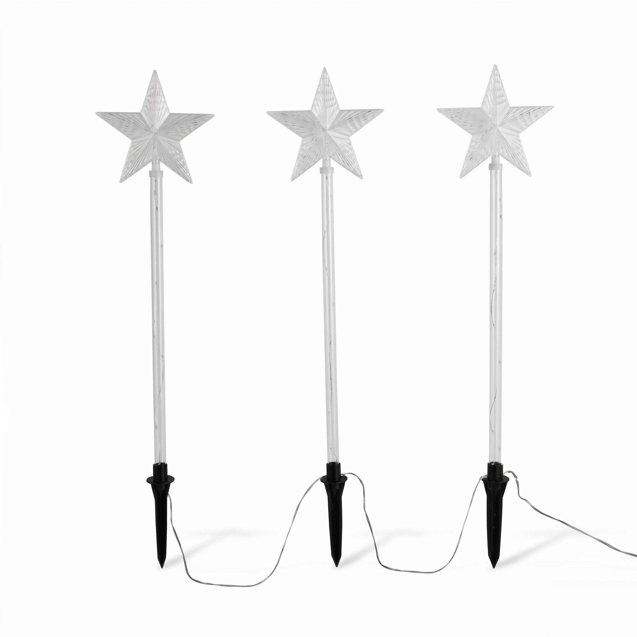 Stars - The Spirit Of Christmas - 3 piece Star Stake Lights - 4
