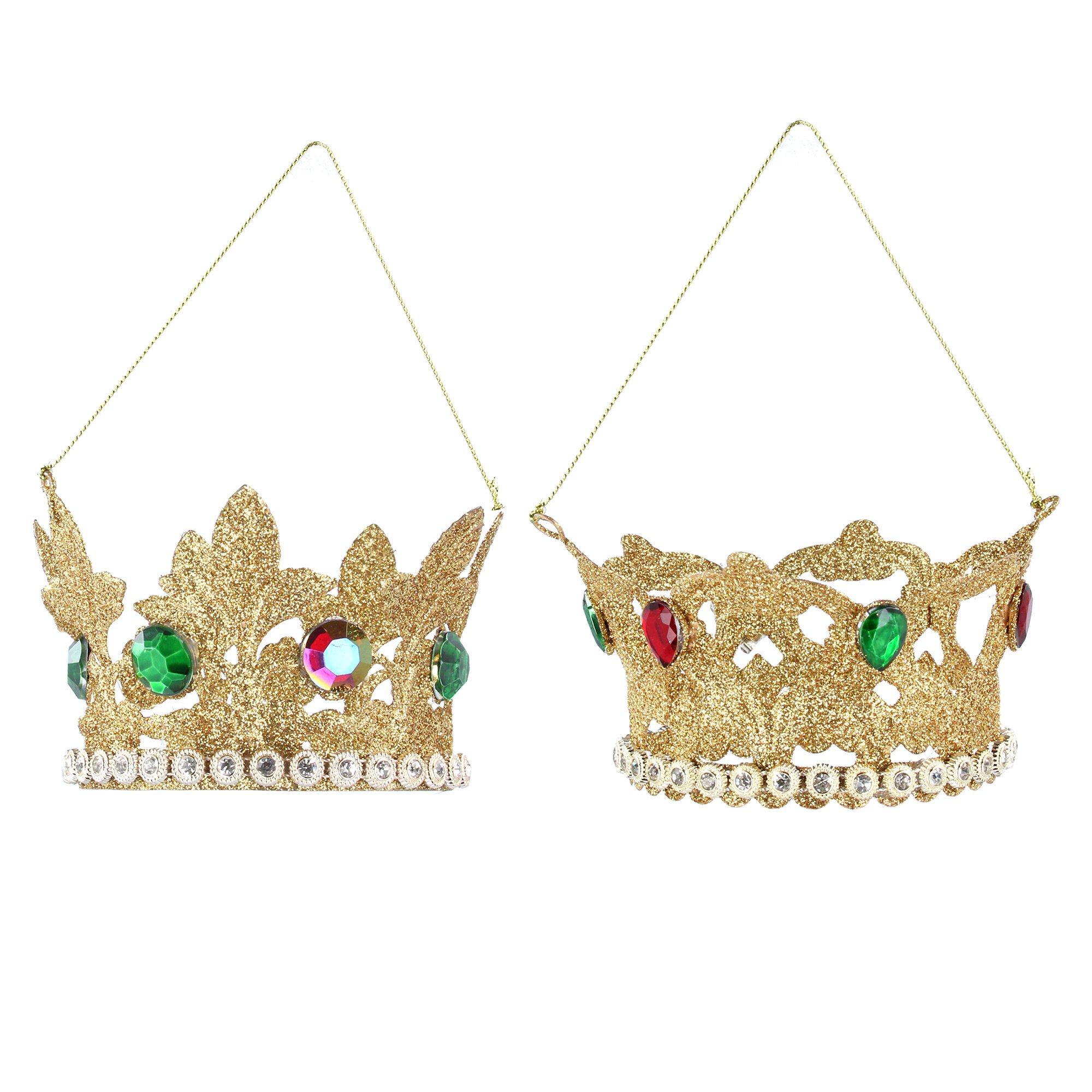 Gold - Gisela Graham - Crown Single Decoration