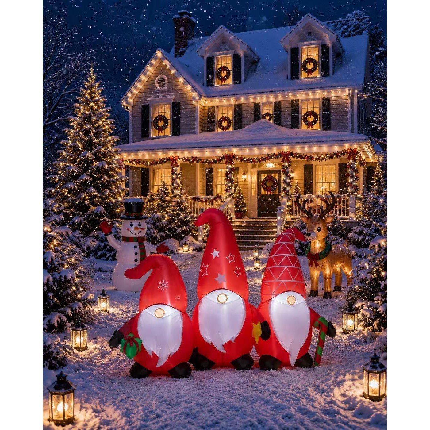 Gonks - The Spirit Of Christmas - 6ft Inflatable Gonks - 1