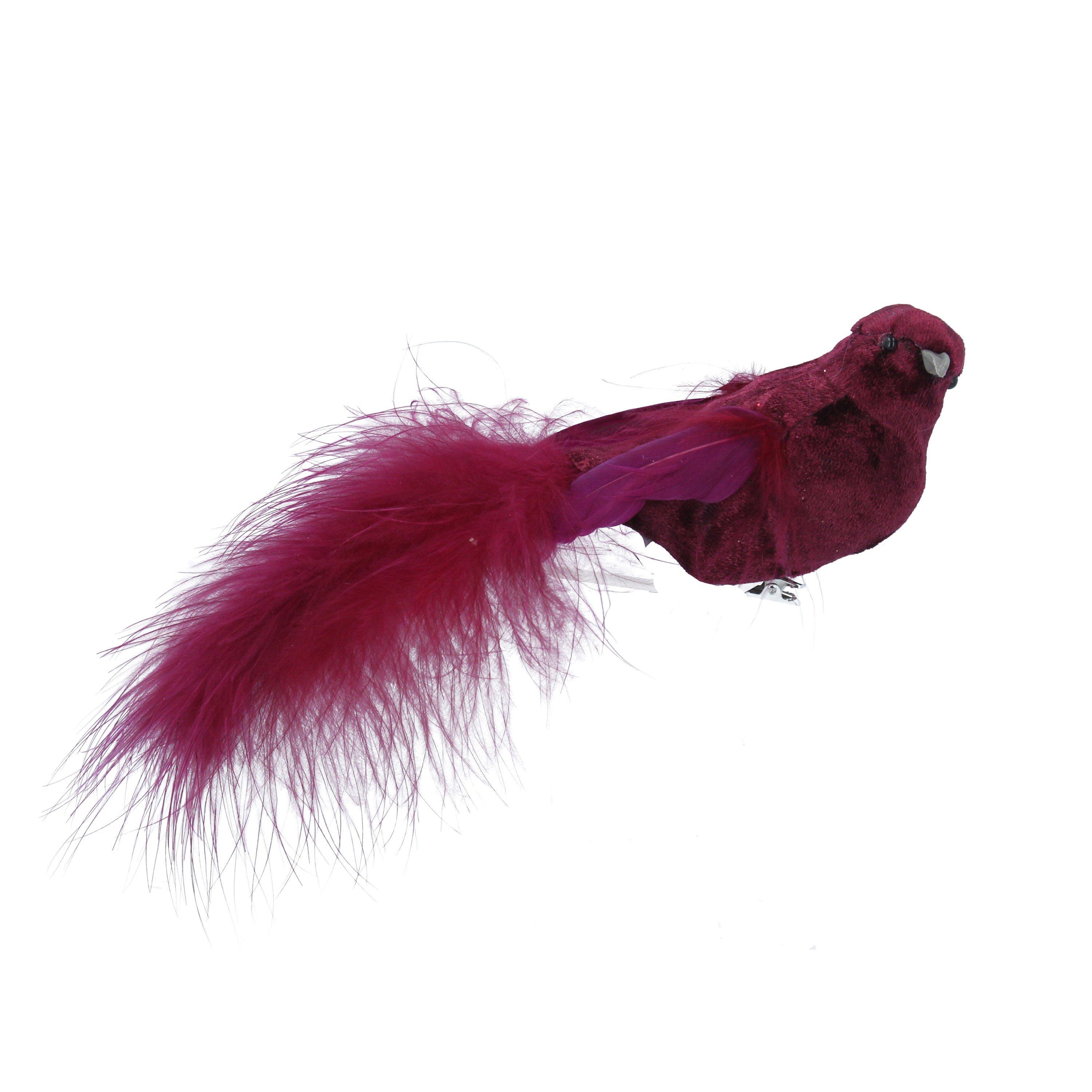 Burgundy - Gisela Graham - Clip Single Decoration