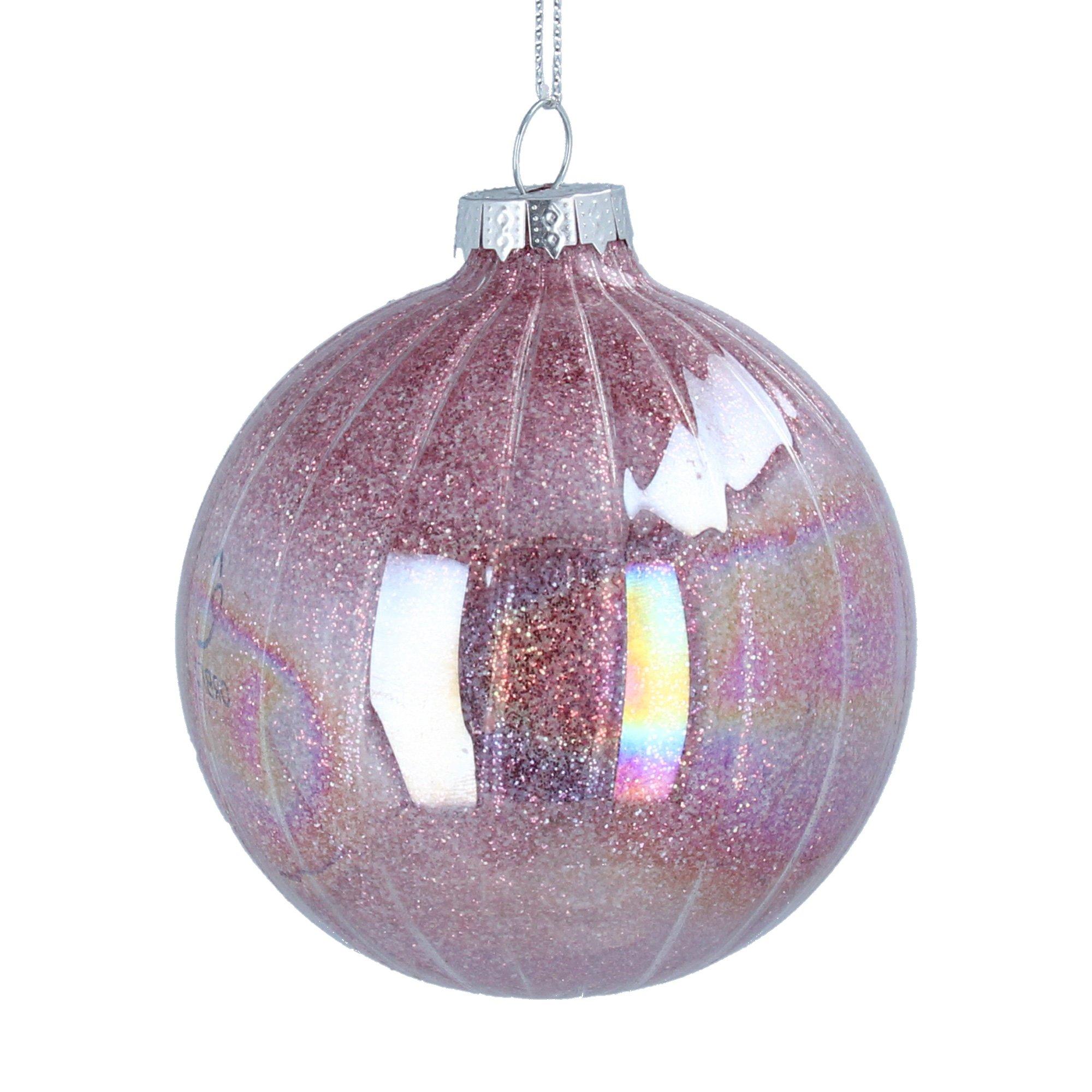 Shiny Pink - Gisela Graham - Glass Bauble Decoration