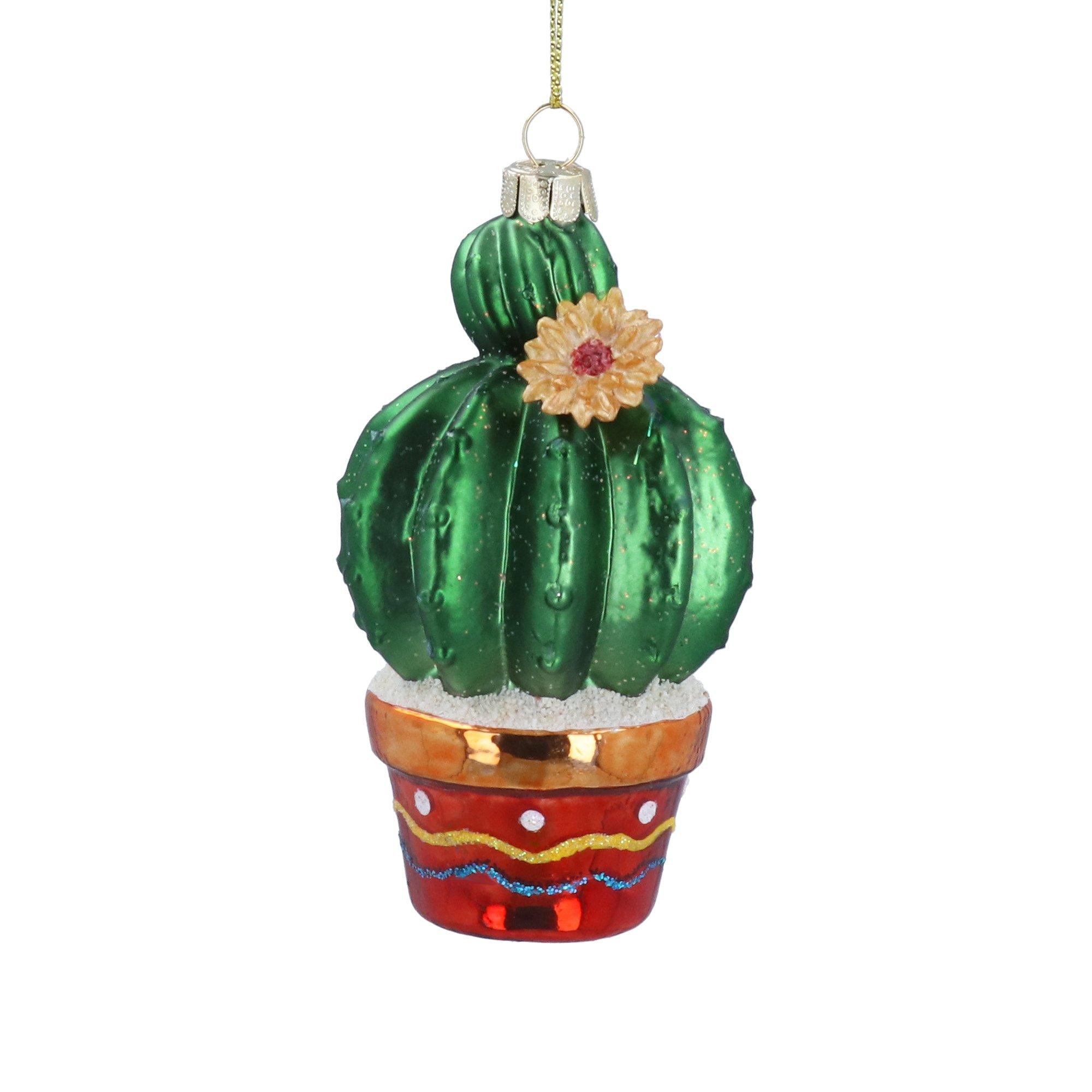 Cactus - Gisela Graham - Glass Plant Single Decoration