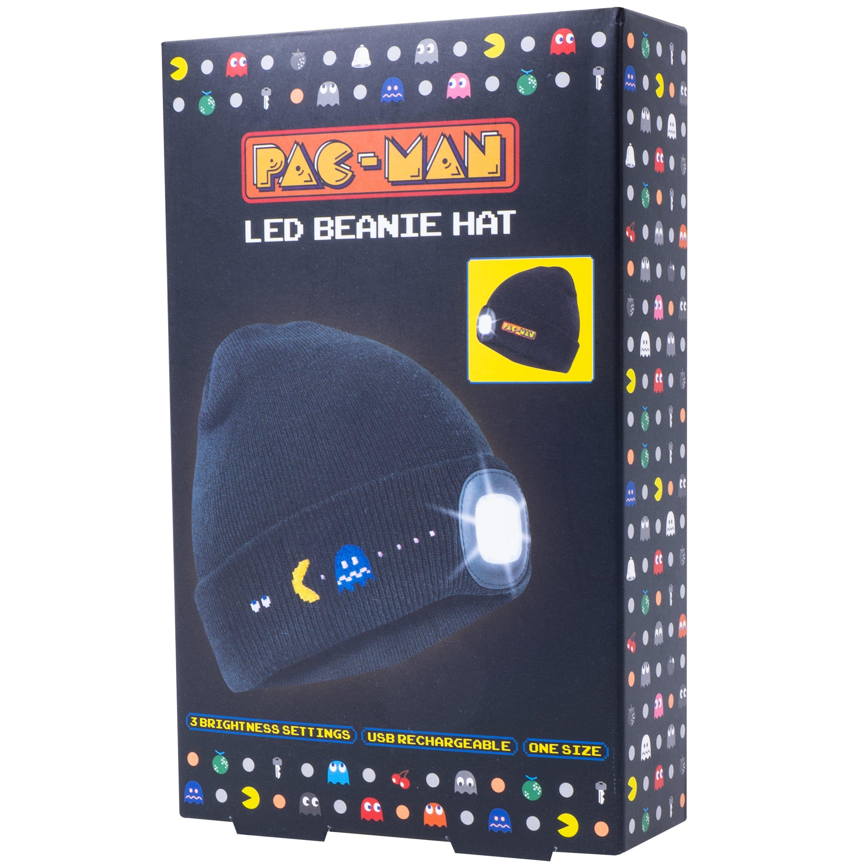 Black - Pac-Man - LED Light-Up Winter Beanie Novelty Gift - 2