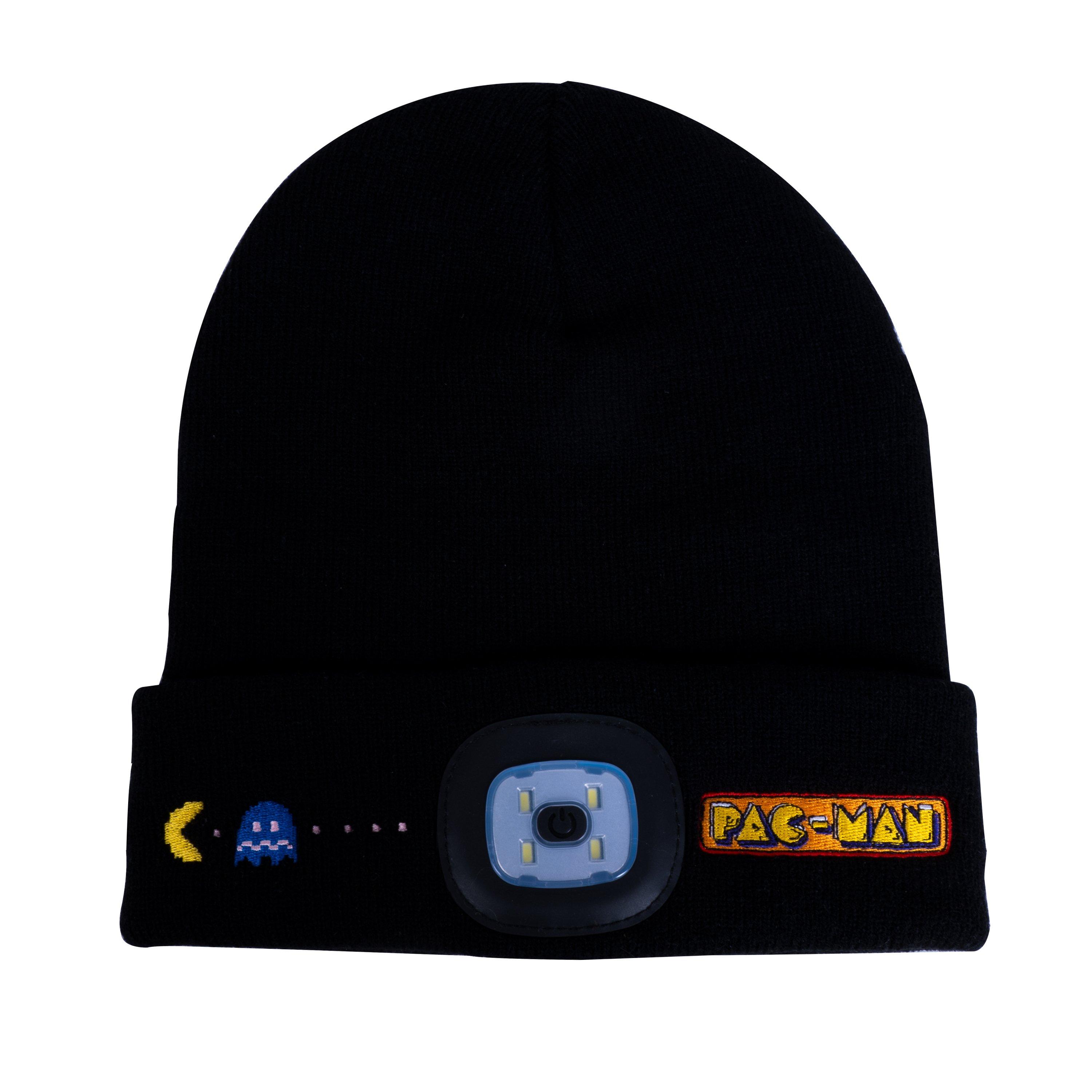 Black - Pac-Man - LED Light-Up Winter Beanie Novelty Gift - 3