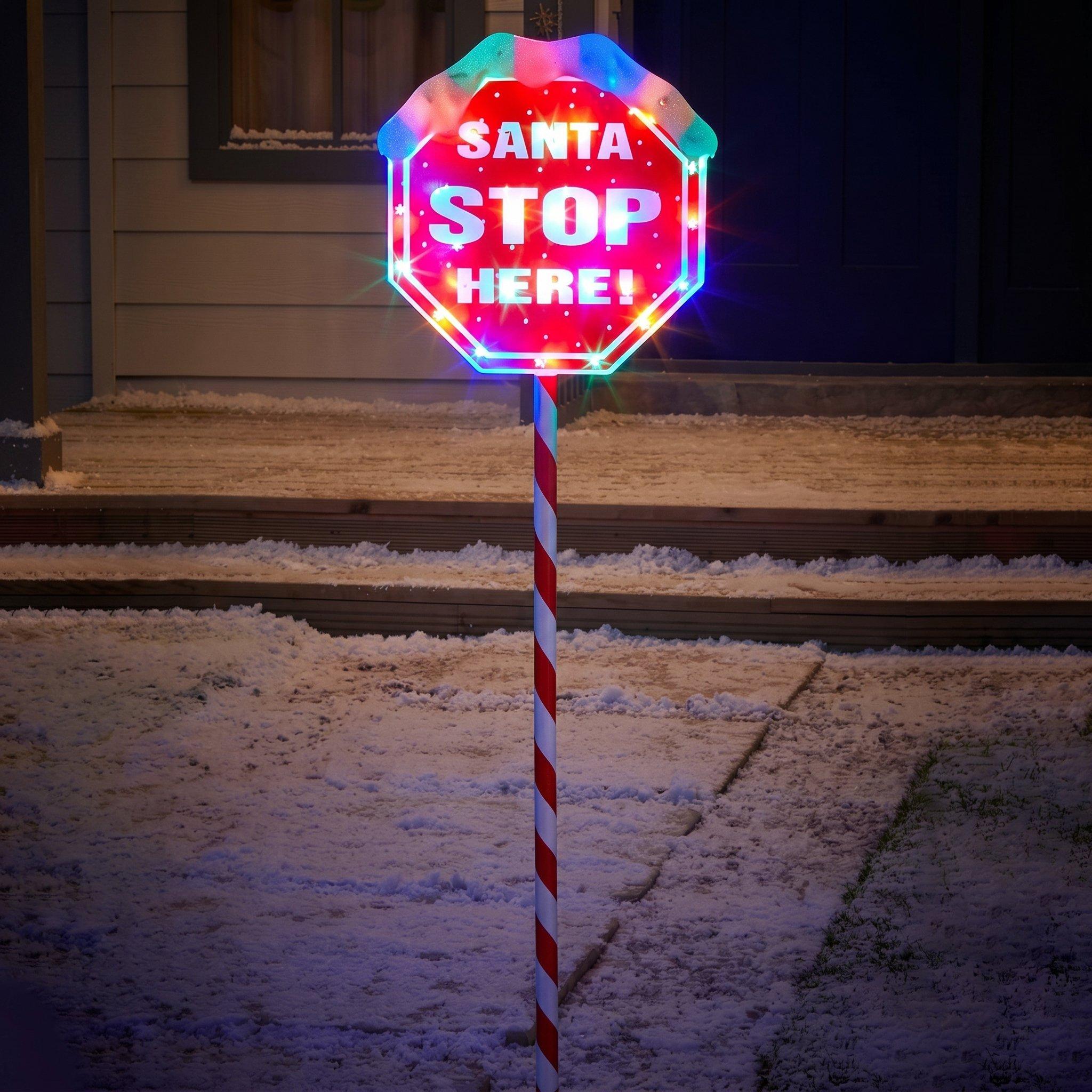 Red - The Spirit Of Christmas - LED Santa Stop Light - 1