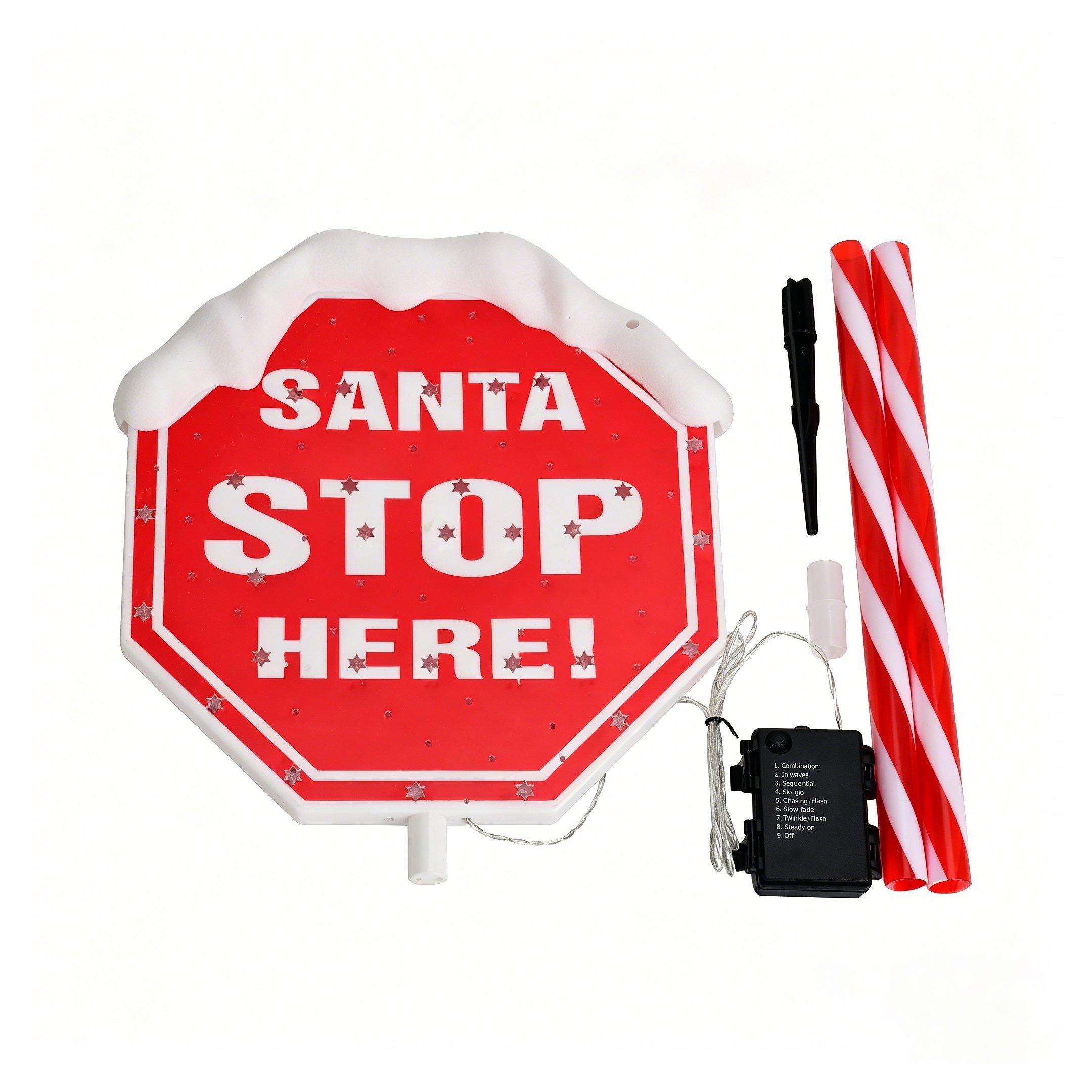 Red - The Spirit Of Christmas - LED Santa Stop Light - 3