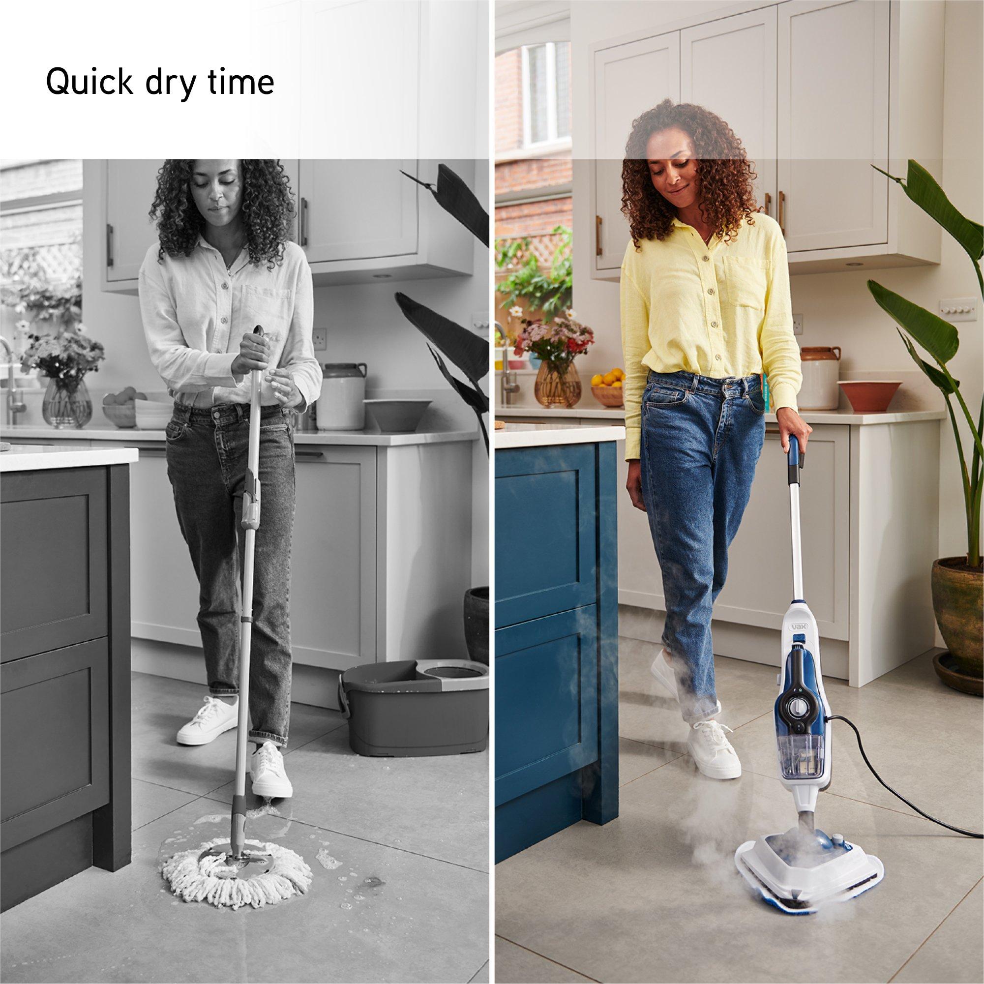 White/Blue - Vax - Steam Fresh Home Steam Cleaner - 8