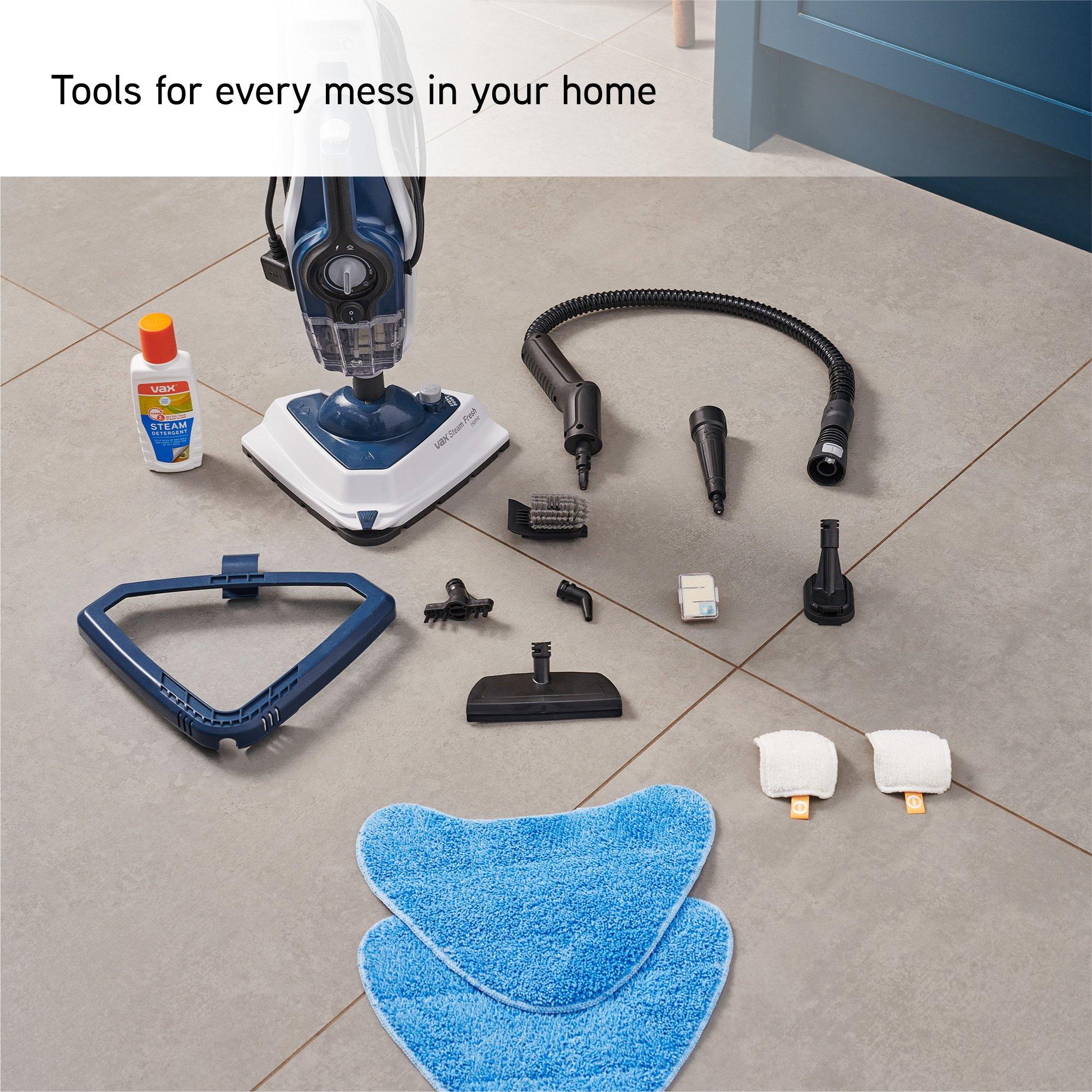 White/Blue - Vax - Steam Fresh Home Steam Cleaner - 10