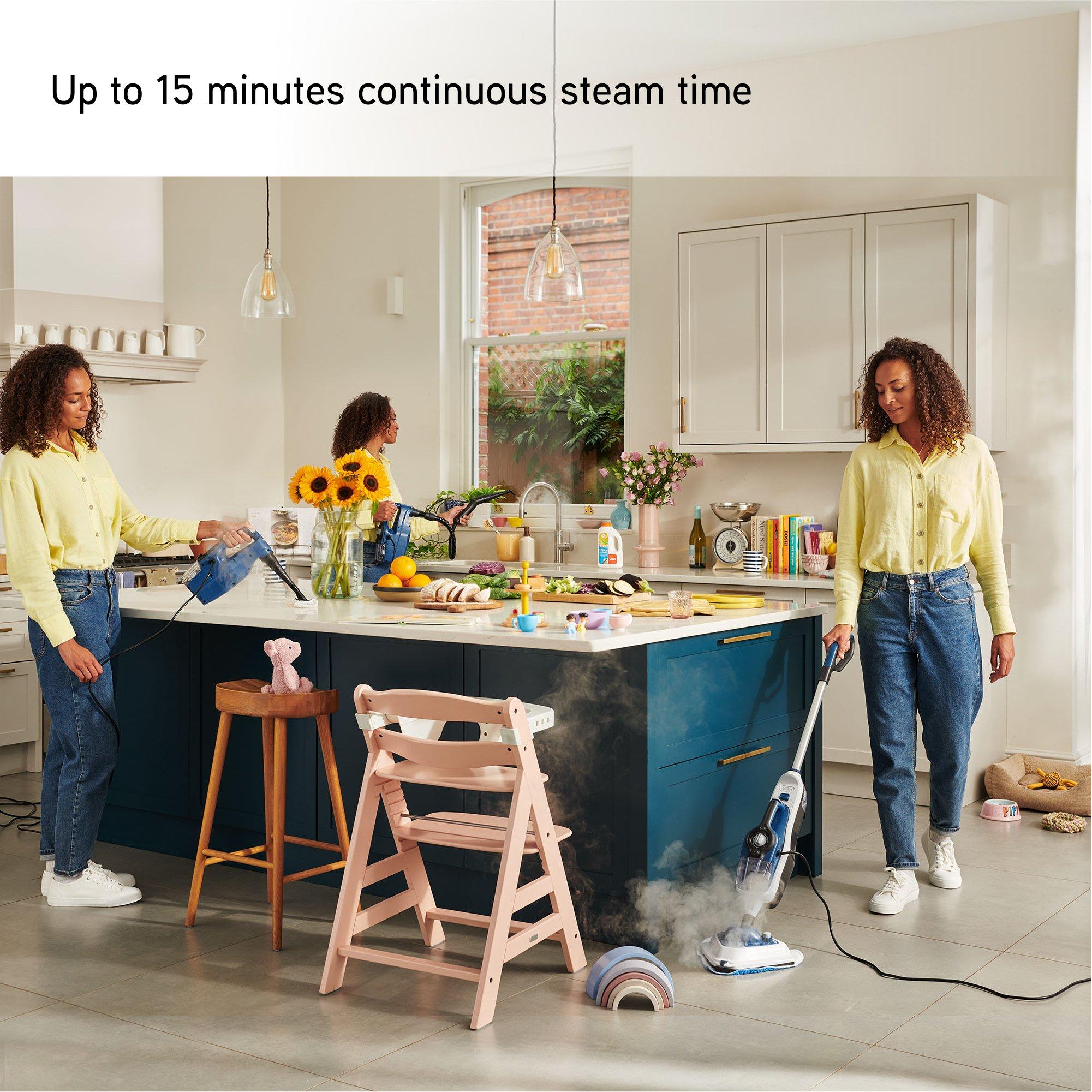 White/Blue - Vax - Steam Fresh Total Home Steam Cleaner - 2