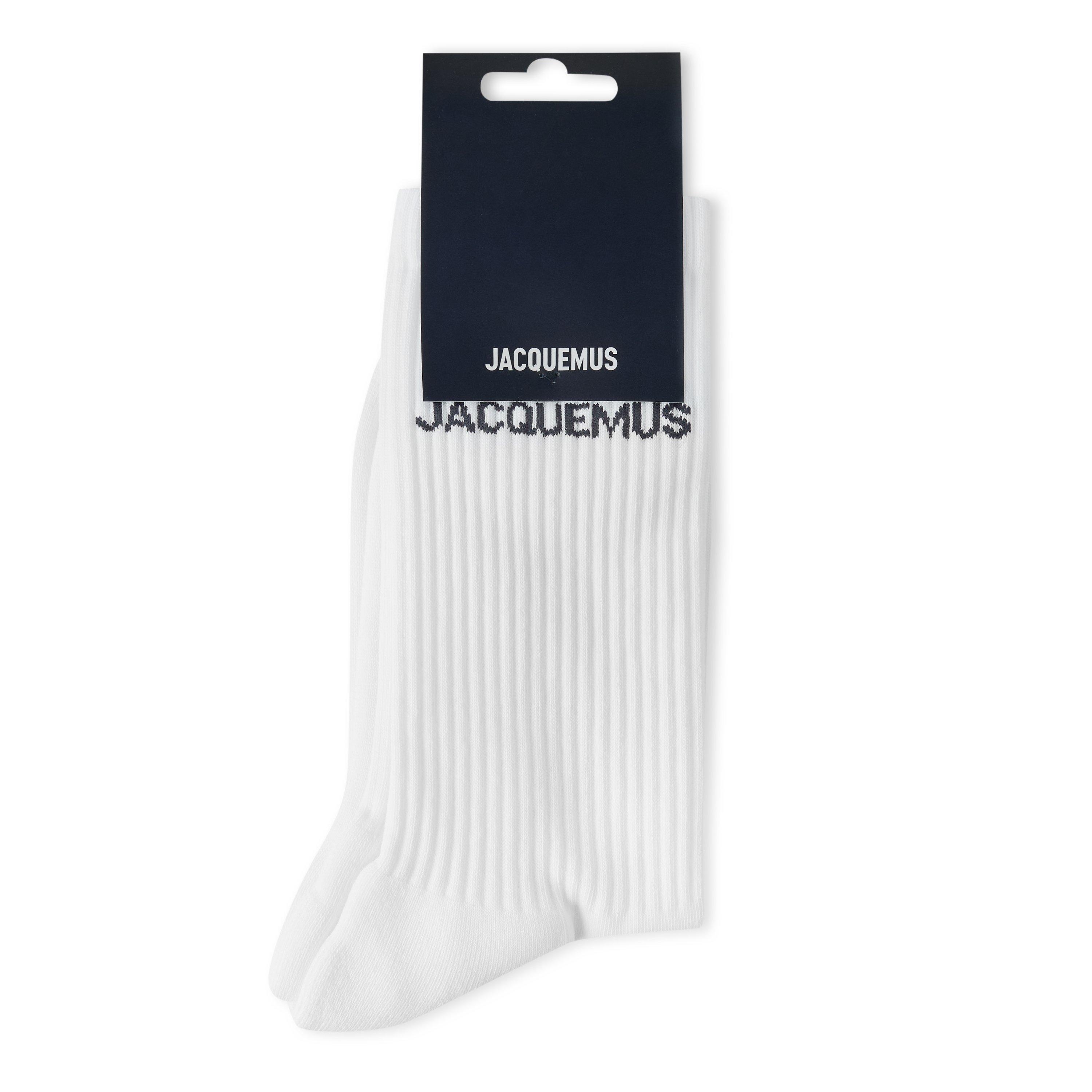 White/Black - Jacquemus - Women's Logo Cotton Les Jacquemus Socks - 1