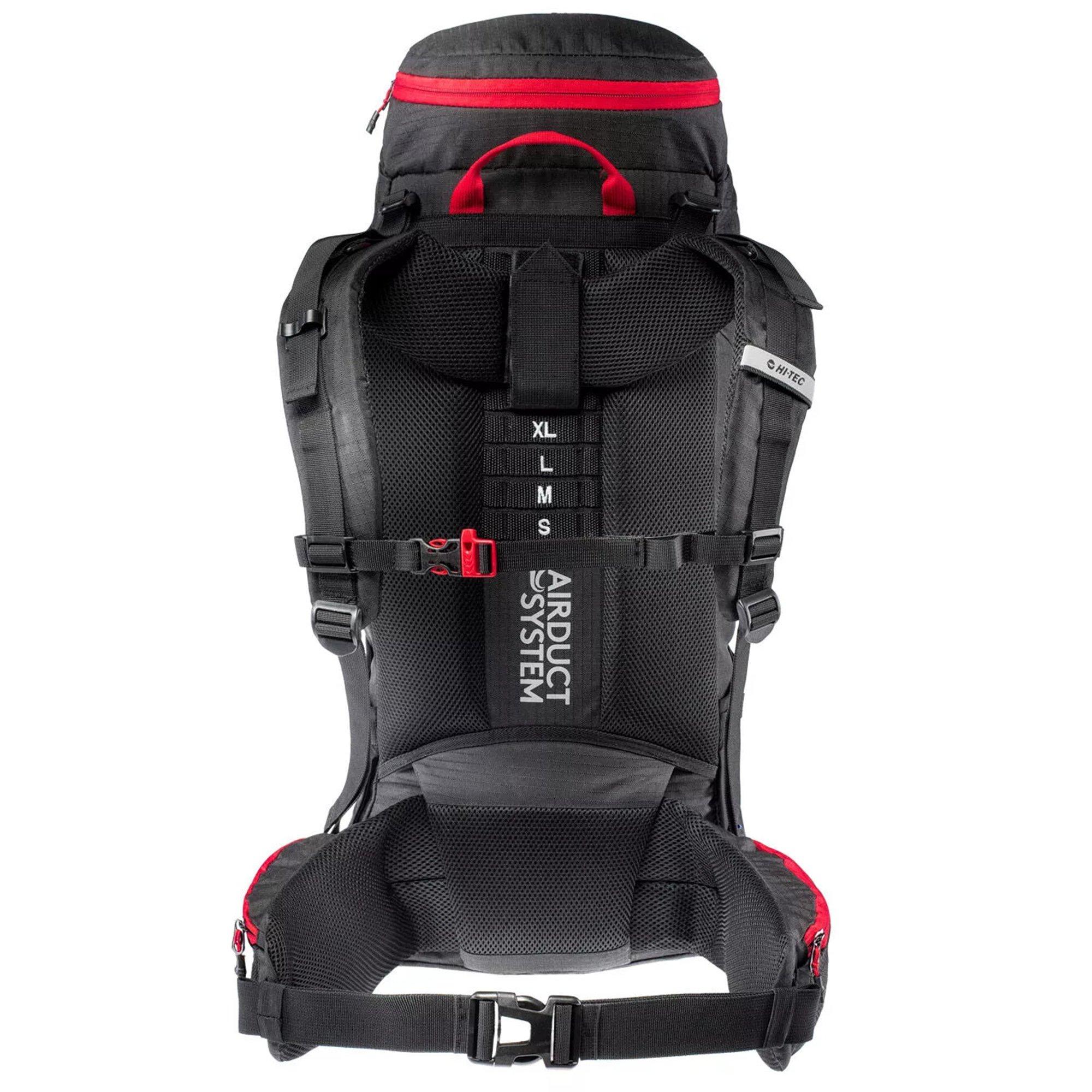 Black-HRisk Red - Hi Tec - Rock 65L Backpack Adults - 2